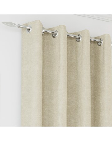 Knightsbridge Chenille Black Out Eyelet Curtains