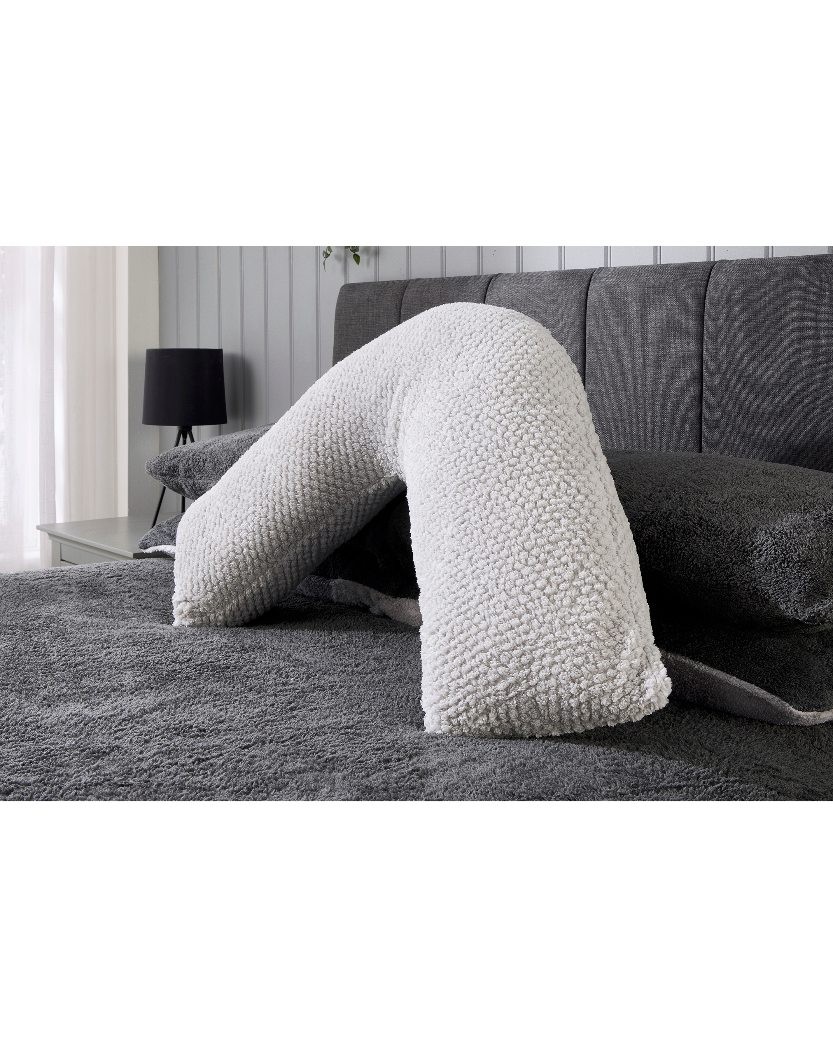 New In - Waffle Fleece V-Shaped Cushion
