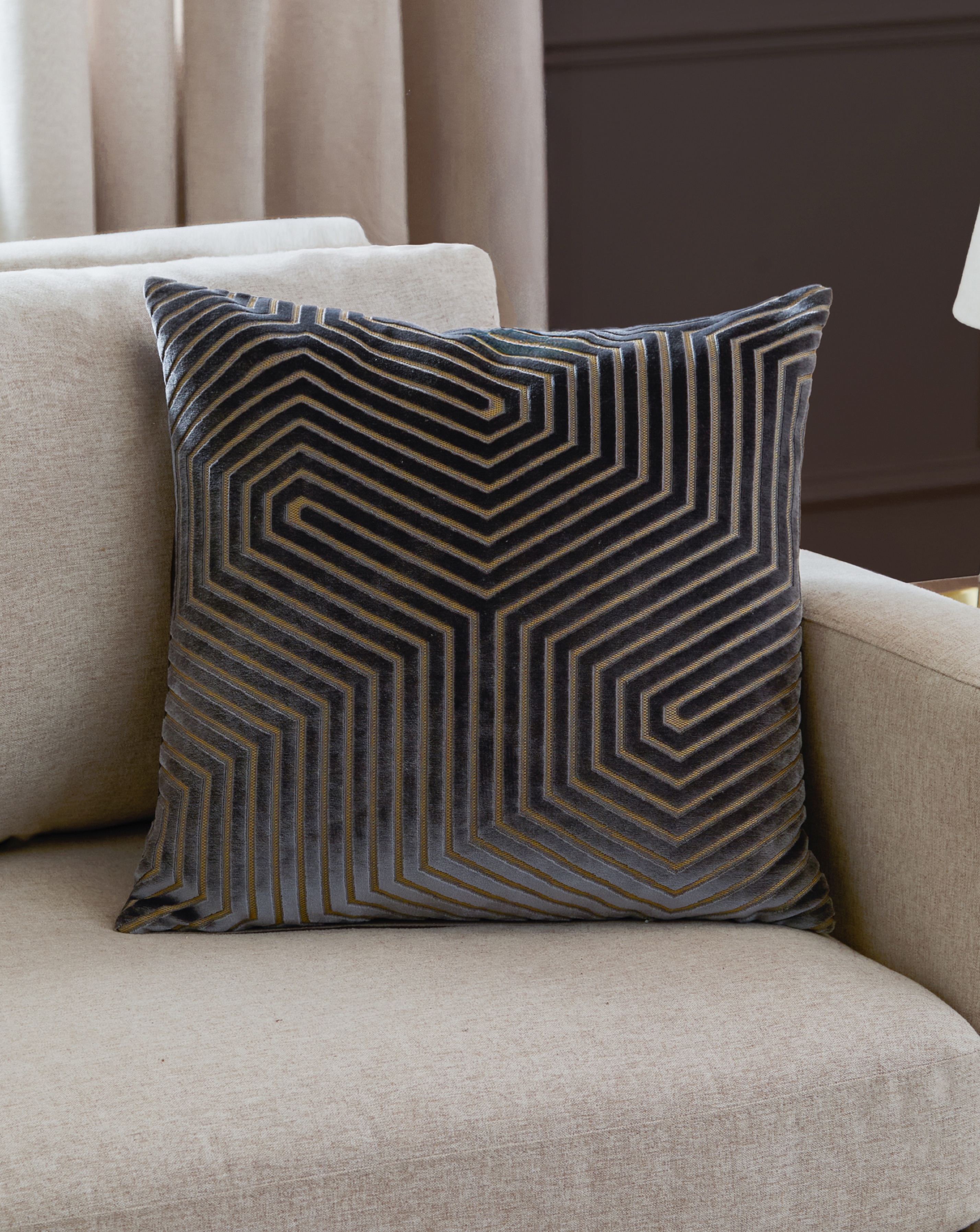 New In - Paoletti Velvet Large Cushion Cover