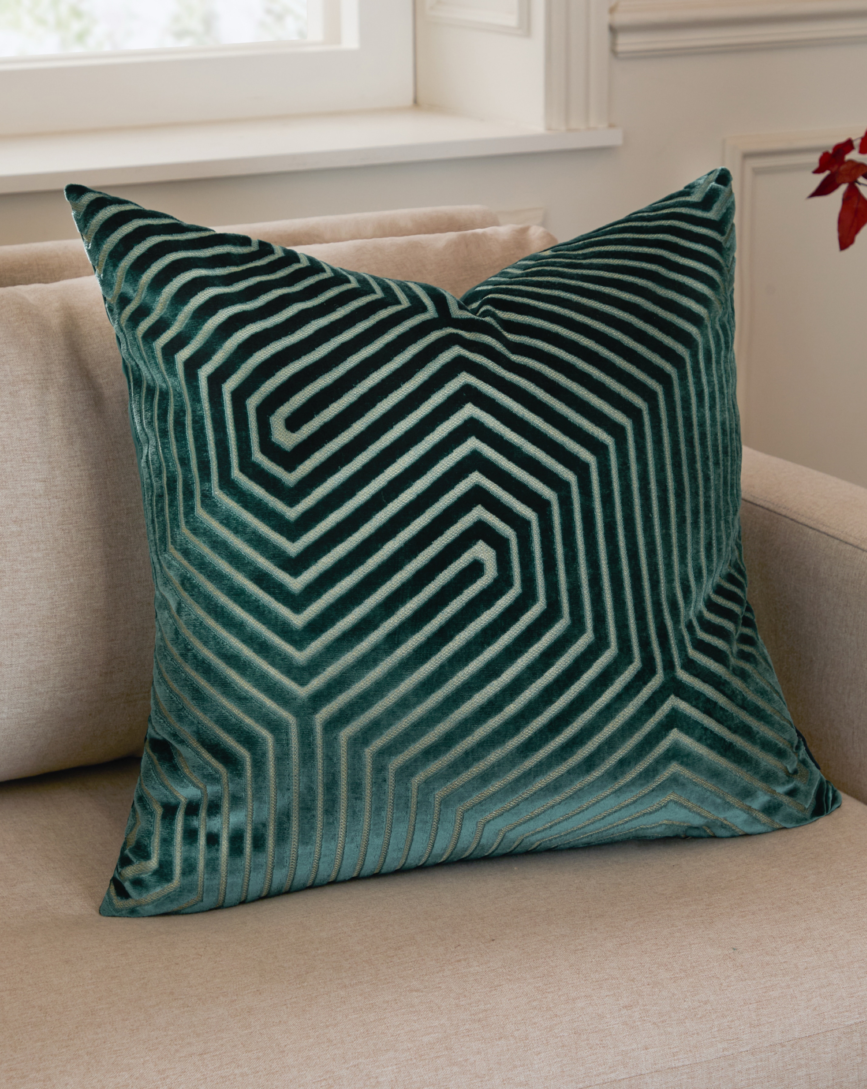 Paoletti Velvet Large Cushion Cover