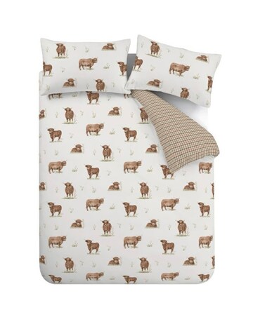 Catherine Lansfield Angus Highland Cow Duvet Set