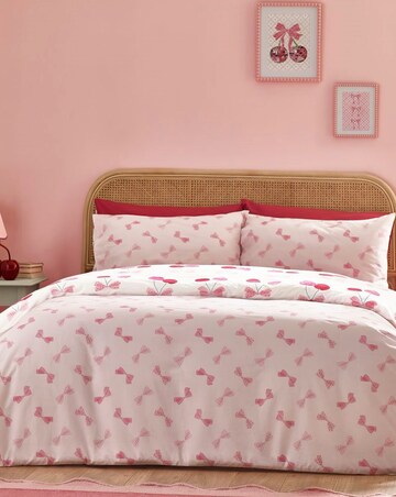 Catherine Lansfield Cherries and Bows Duvet Set