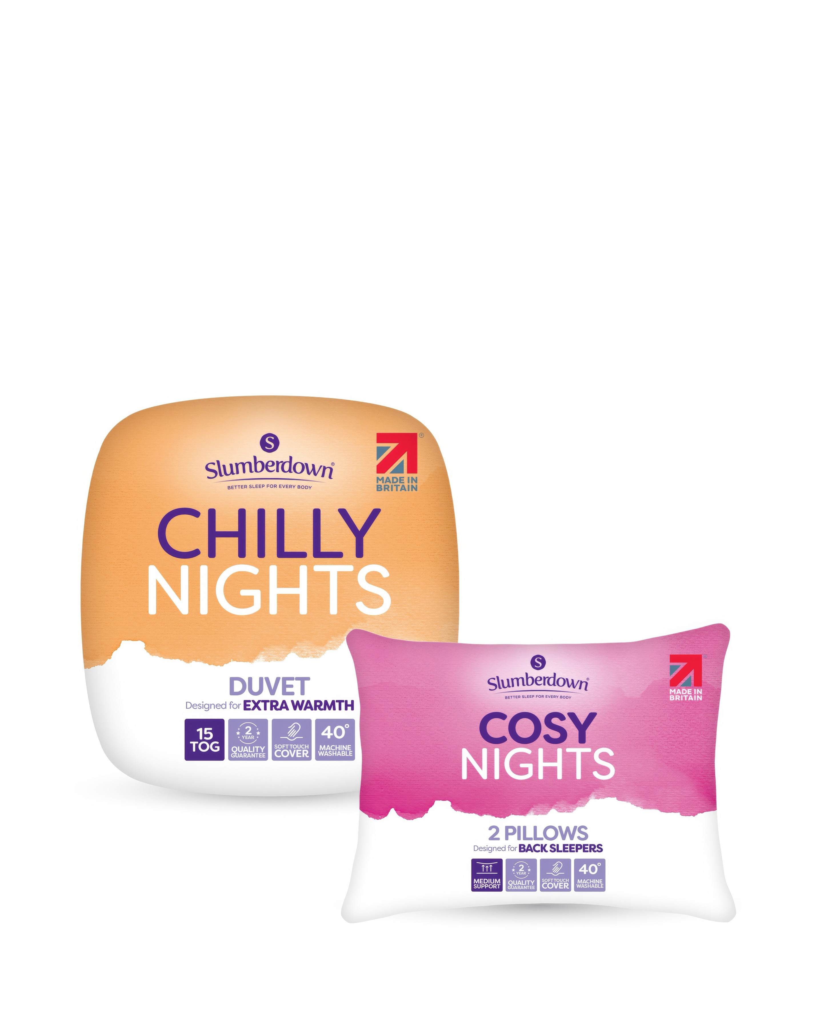 New In - Slumberdown Duvet+2 Cosy Nights Pillows