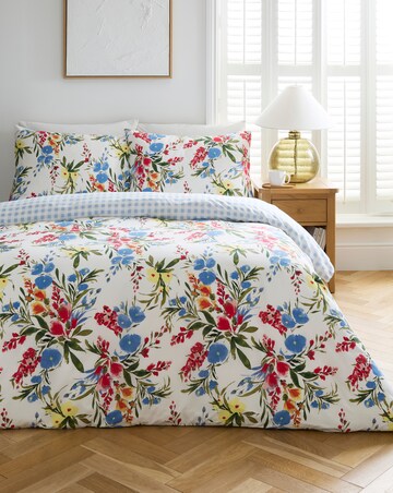 Bonnie Floral Cotton Blend Reversible Duvet Cover Set