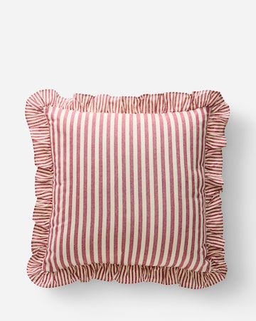 Raleigh Striped Ruffled Cushion