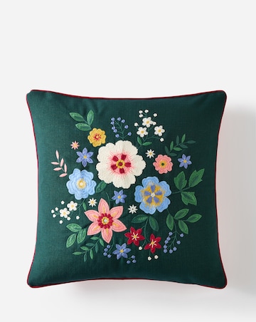Bella Embroidered Floral Cushion