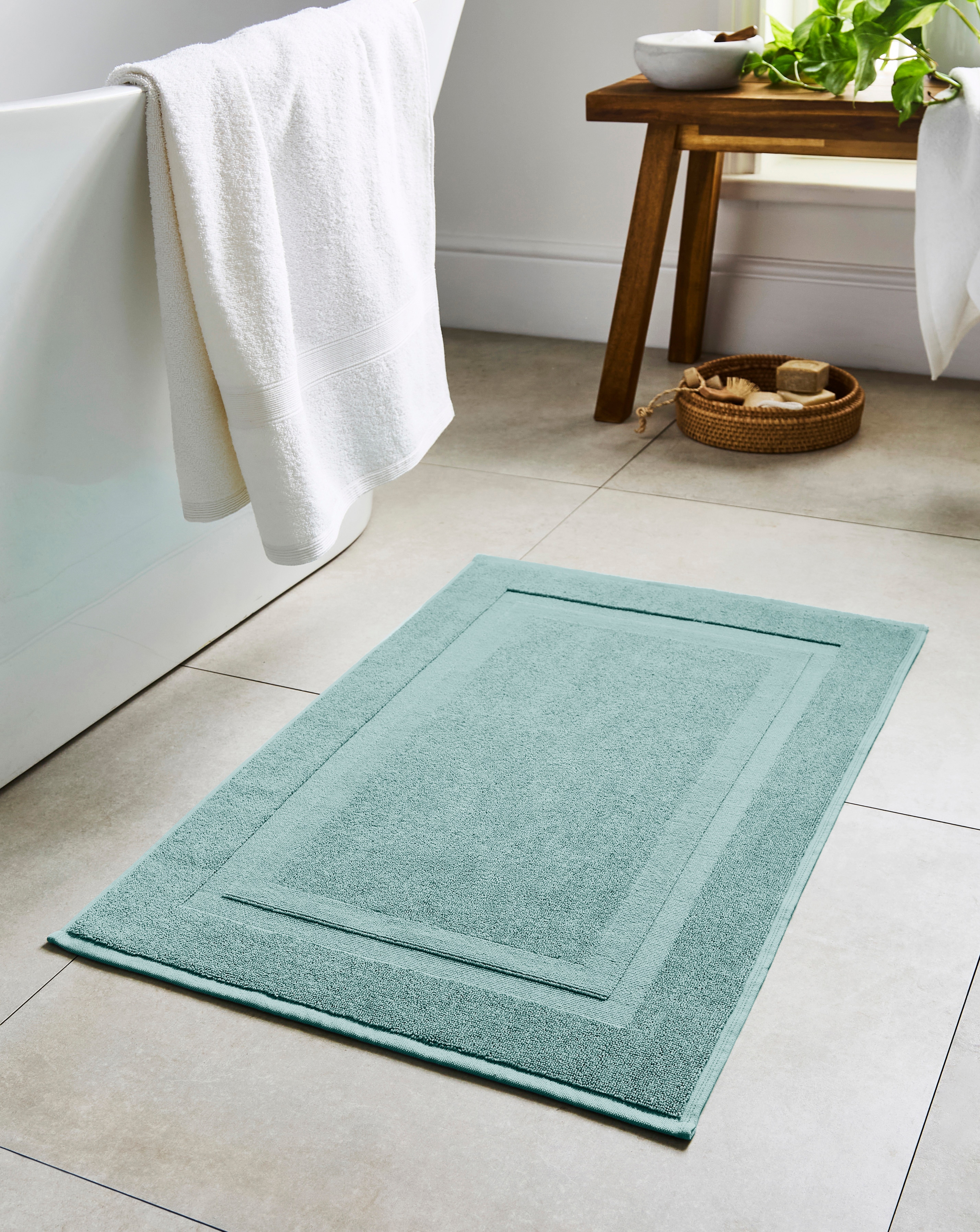 New In - Egyptian Cotton Bath Mat - Lagoon