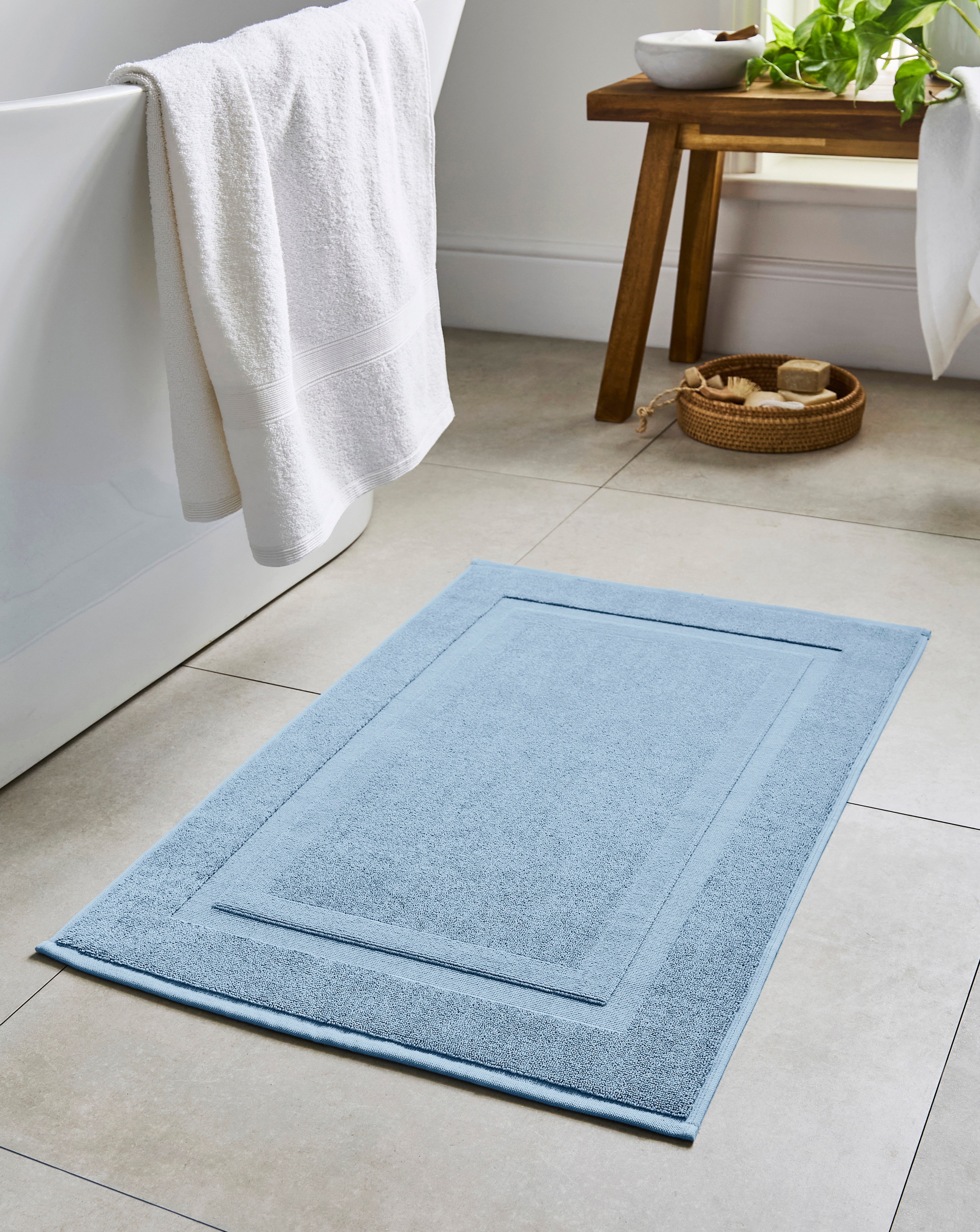 New In - Egyptian Cotton Bath Mat - Chambray