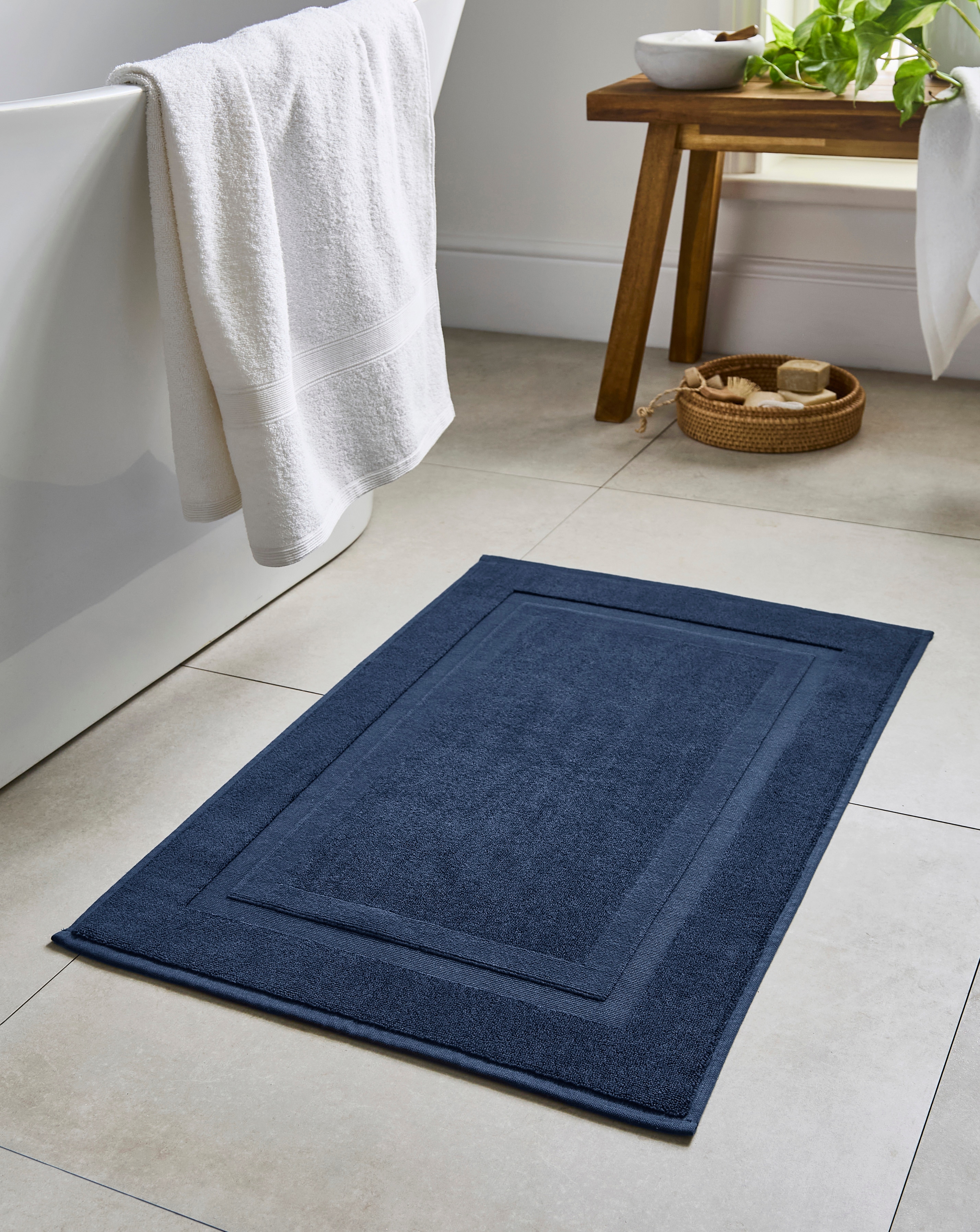 New In - Egyptian Cotton Bath Mat - Midnight