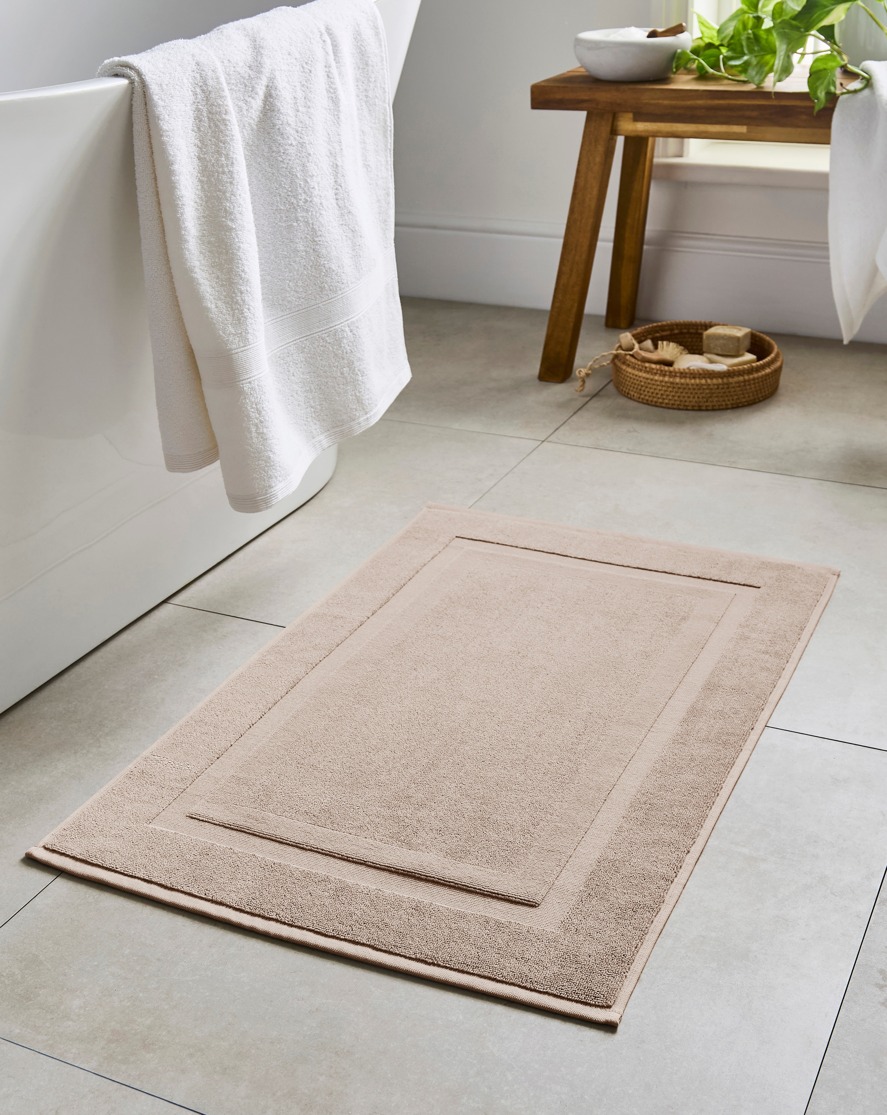 New In - Egyptian Cotton Bath Mat - Mushroom