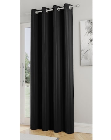 Supersoft Light Filtering Thermal Eyelet Door Curtain