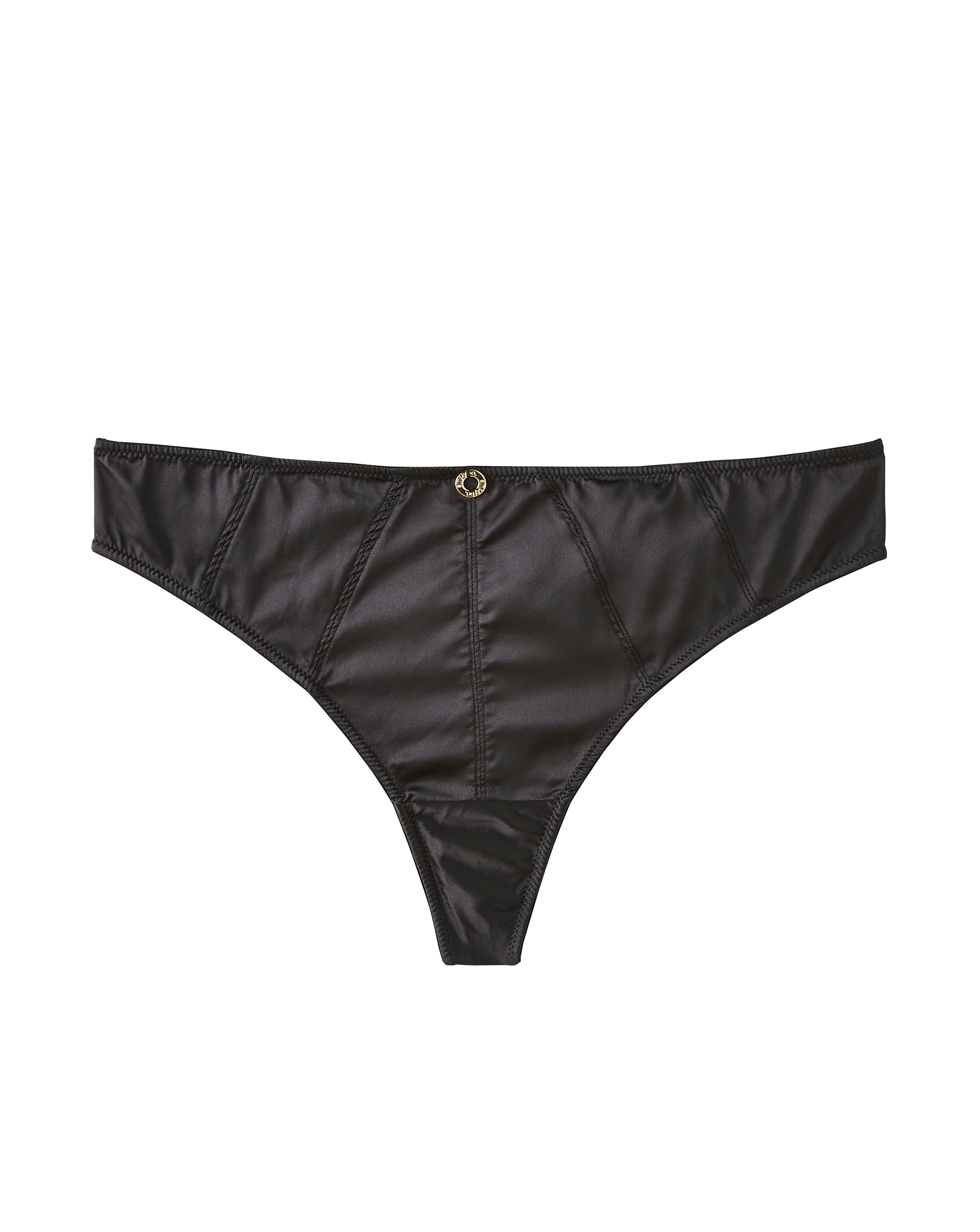Simply Be Sexy Satin Midi Thong In Black | UK Size 10 Women's