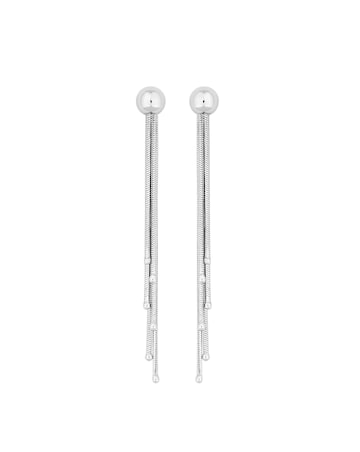 Simply Silver Sterling Silver 925 Slinky Multi Strand Tassel Drop Earrings