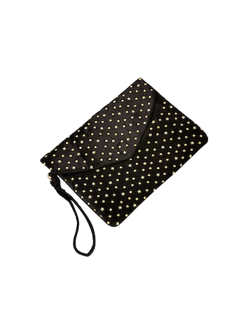 Monsoon Velvet Embellished Clutch Bag