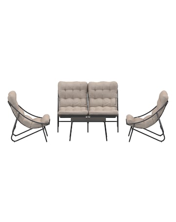 Charles Bentley Porto Relaxing 4 Seater Lounge Set