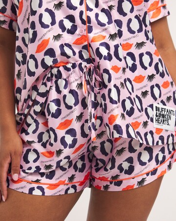 Bouffants and Broken Hearts Satin Pyjama Shortie Set