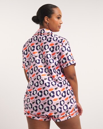 Bouffants and Broken Hearts Satin Pyjama Shortie Set