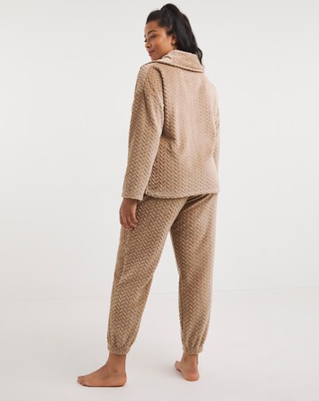 Figleaves Luxury Soft Fleece Lounge Zip Top & Jogger Lounge Set