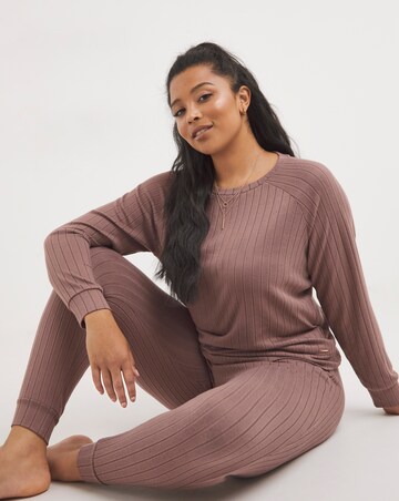 Figleaves Soft Ribbed Knit Lounge Set