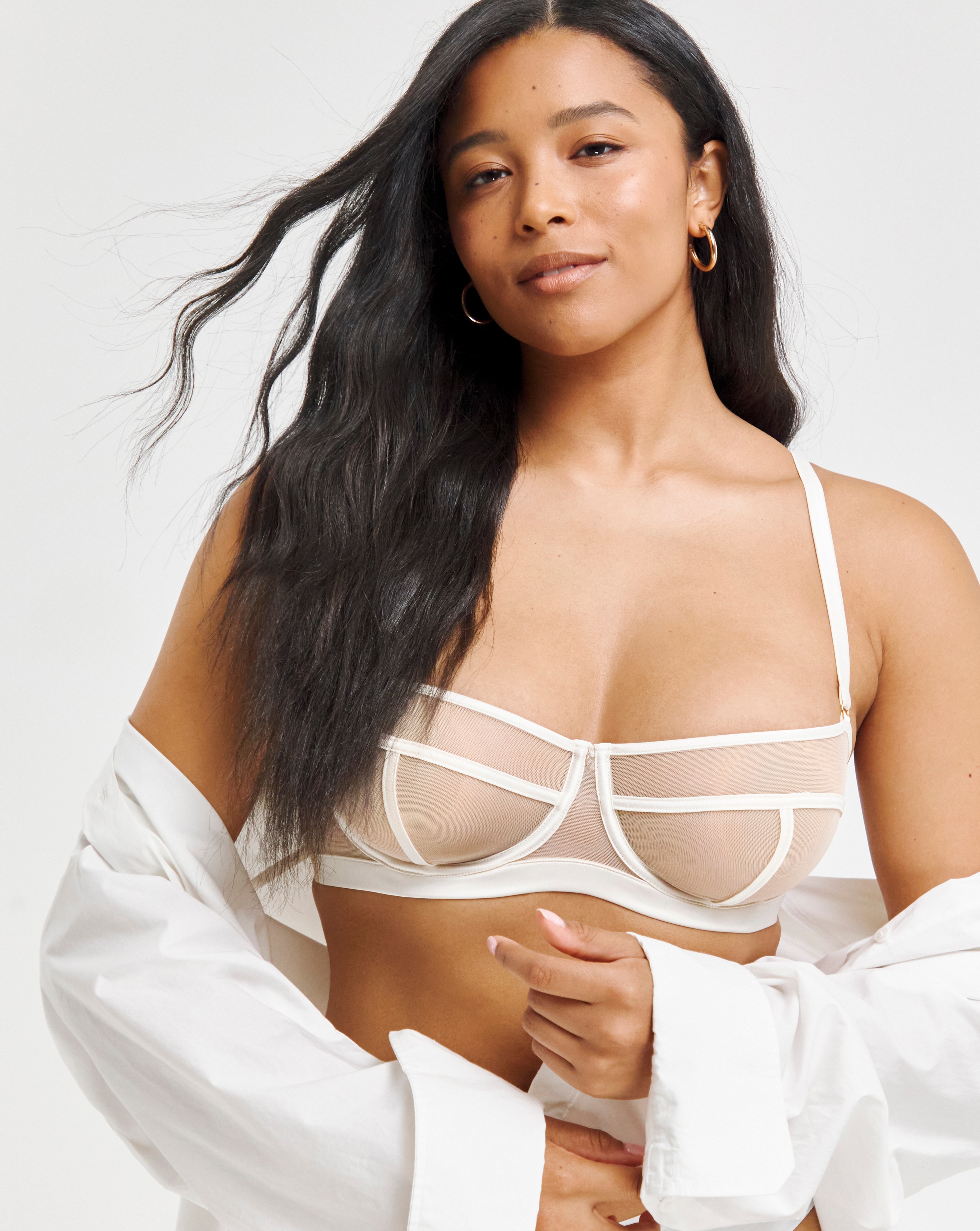 Figleaves Pimlico Balcony Bra In Ivory/champagne | UK Size 32D Women's