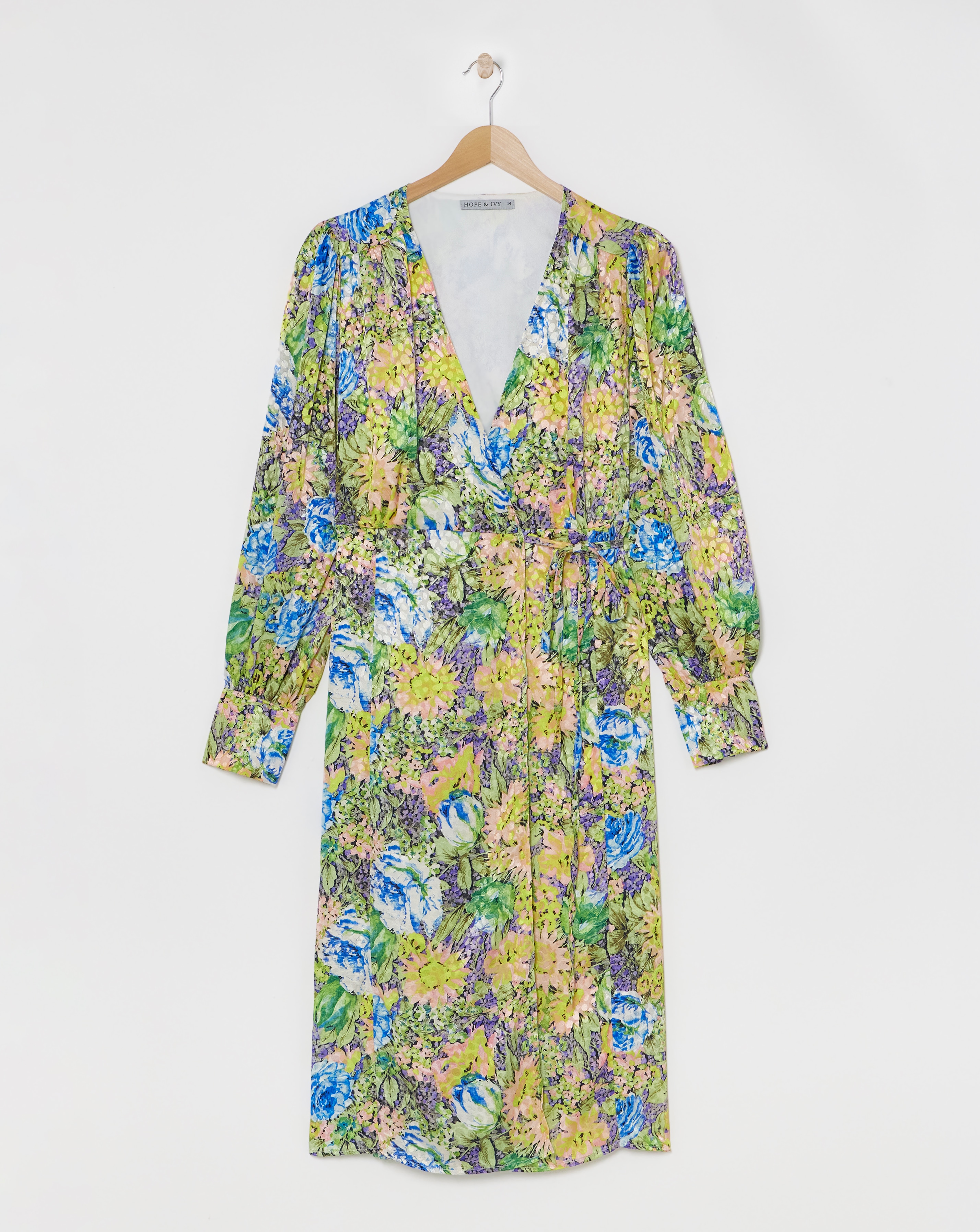 Hope & Ivy Katie Floral Midi Dress