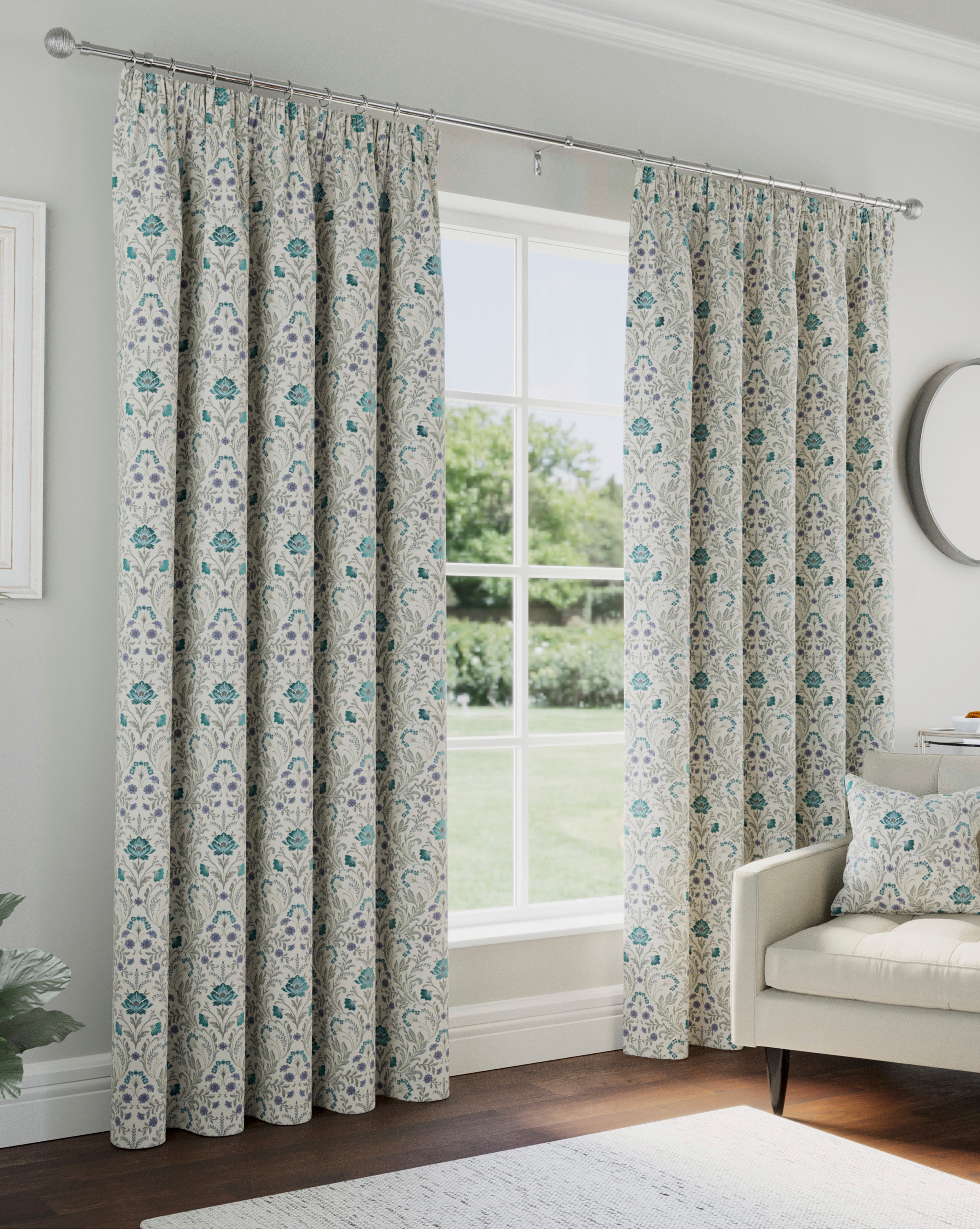 Cotswold Tape Top Curtains - Blue