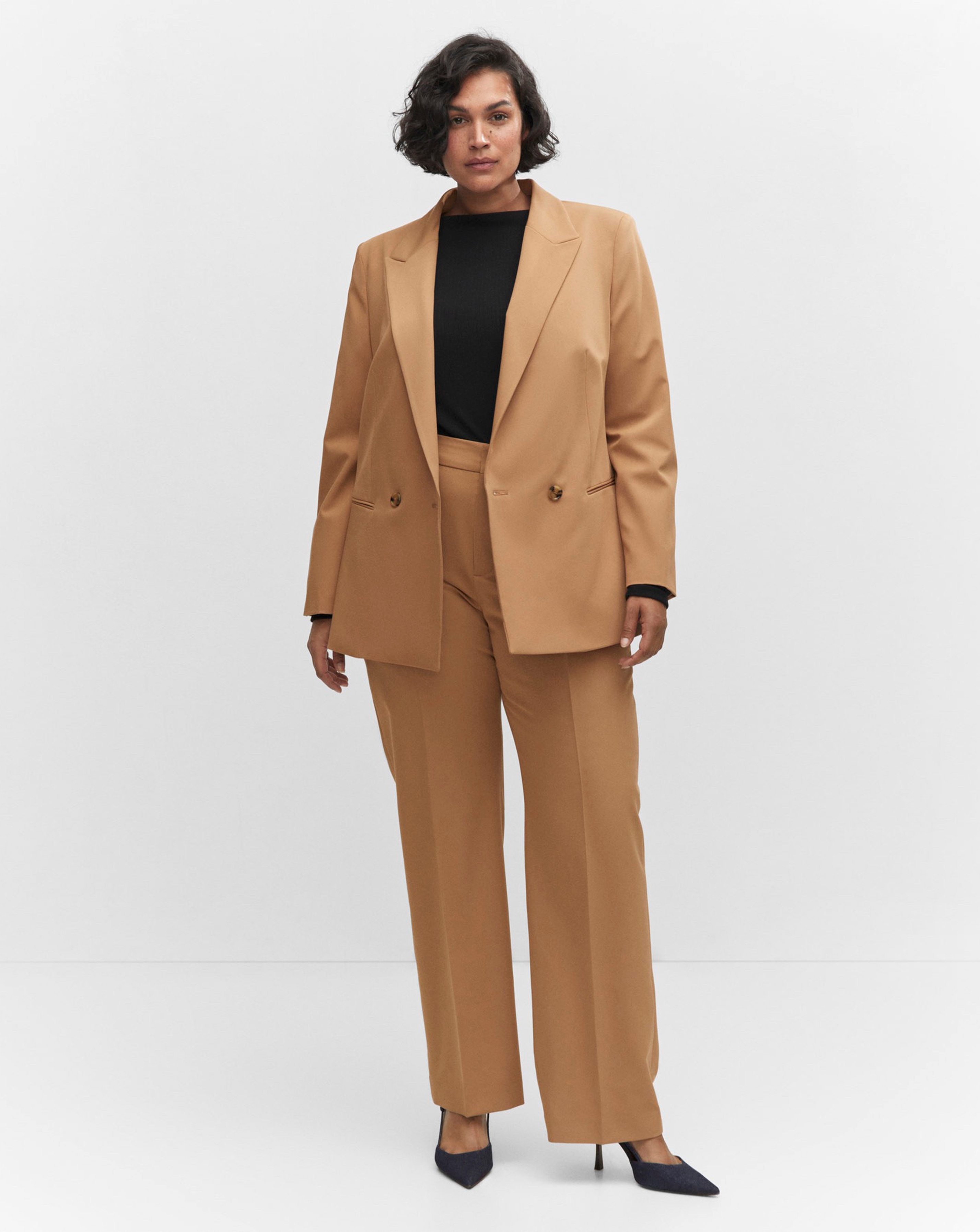 Mango Greta Tan Blazer