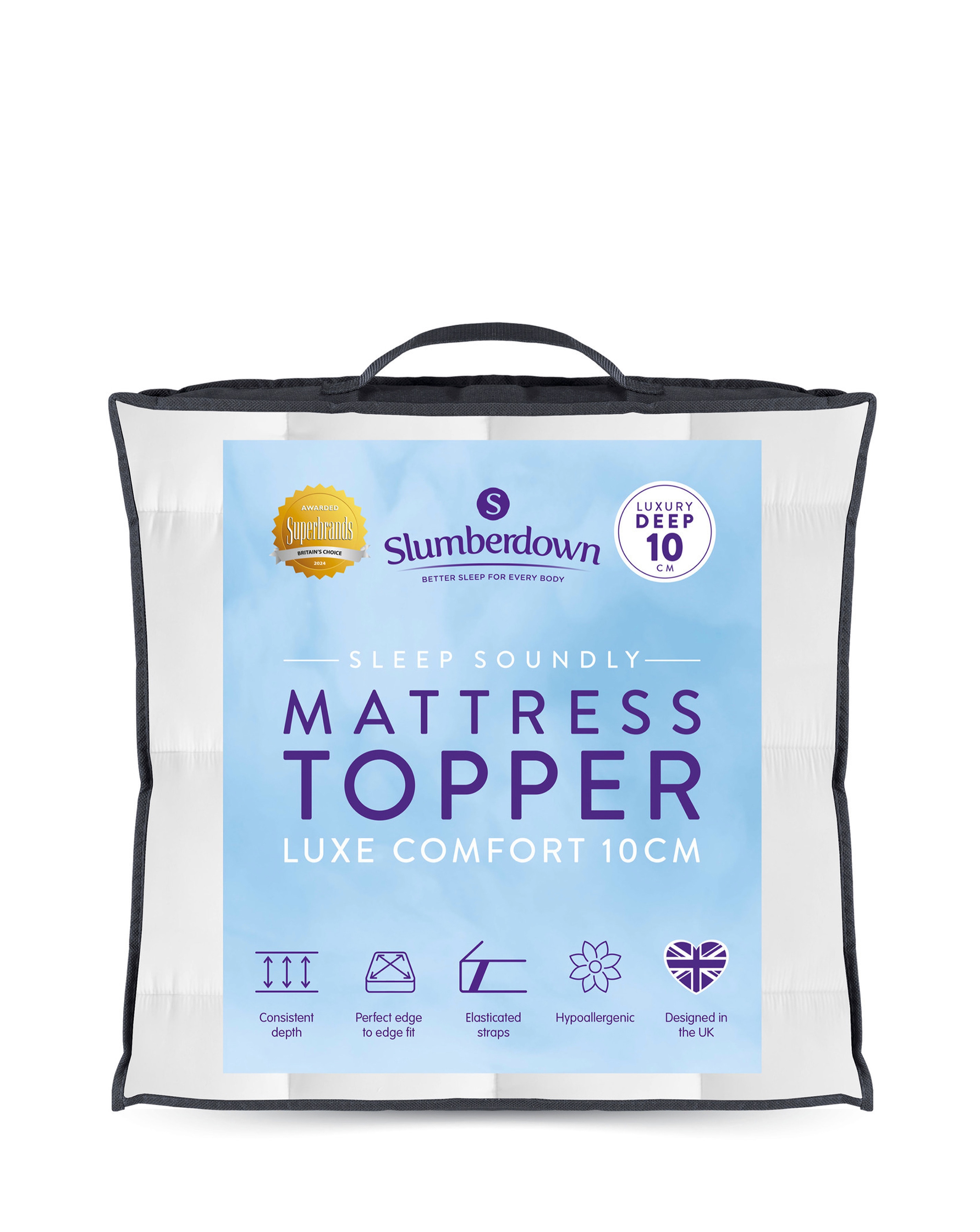 Slumberdown Sleep Soundly Luxe Comfort Extra Deep Mattress Topper 10cm