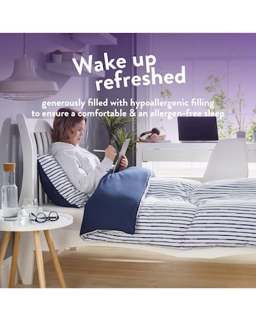 Slumberdown Coverless Comfort Printed Stripe 10.5 Tog Duvet