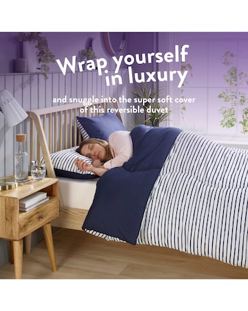 Slumberdown Coverless Comfort Printed Stripe 10.5 Tog Duvet