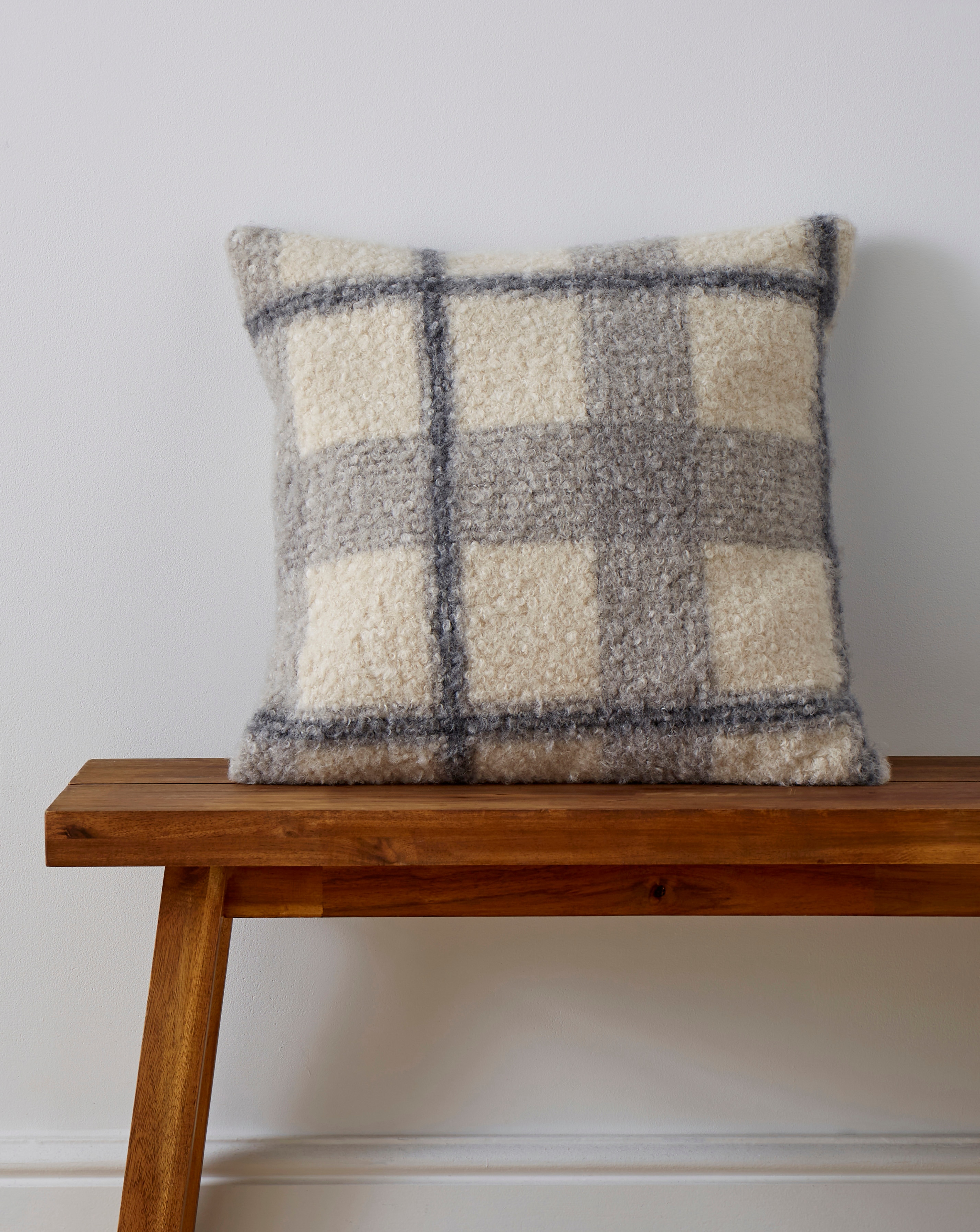 New In - Boucle Checked Cushion