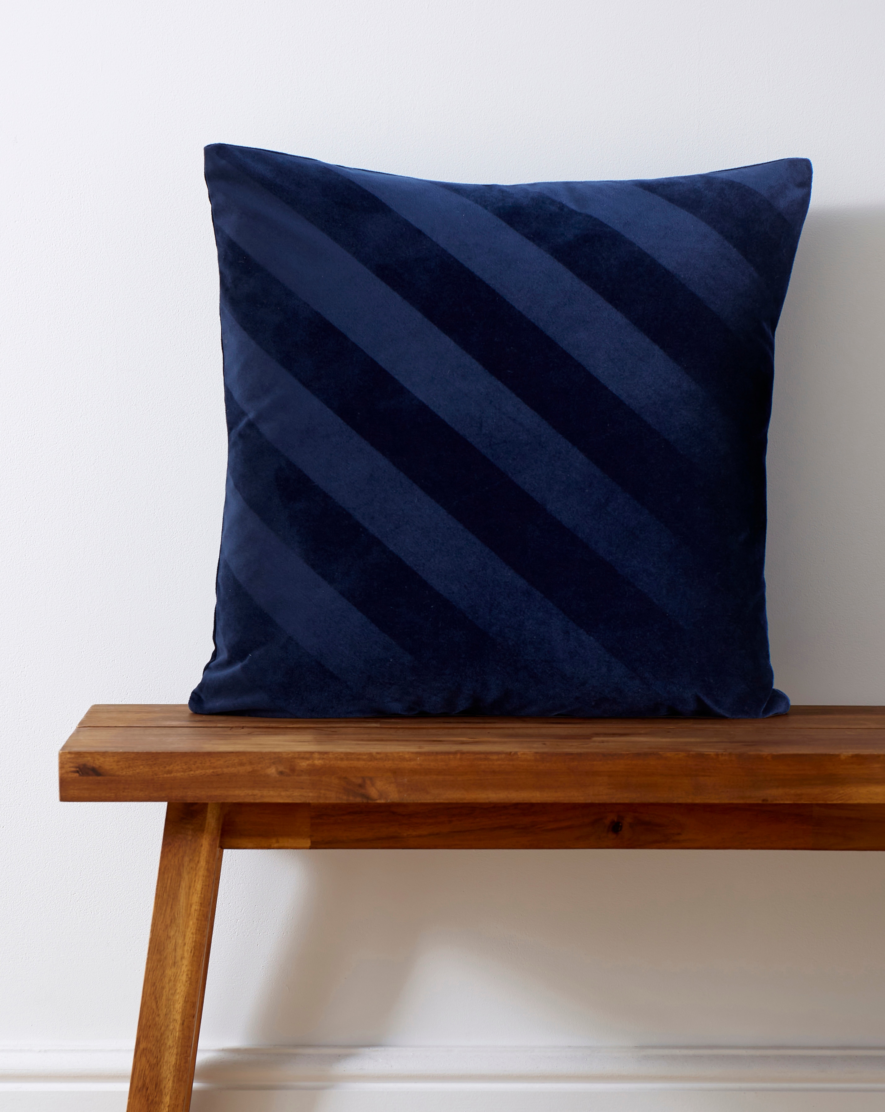 New In - Striped Velvet Cushion