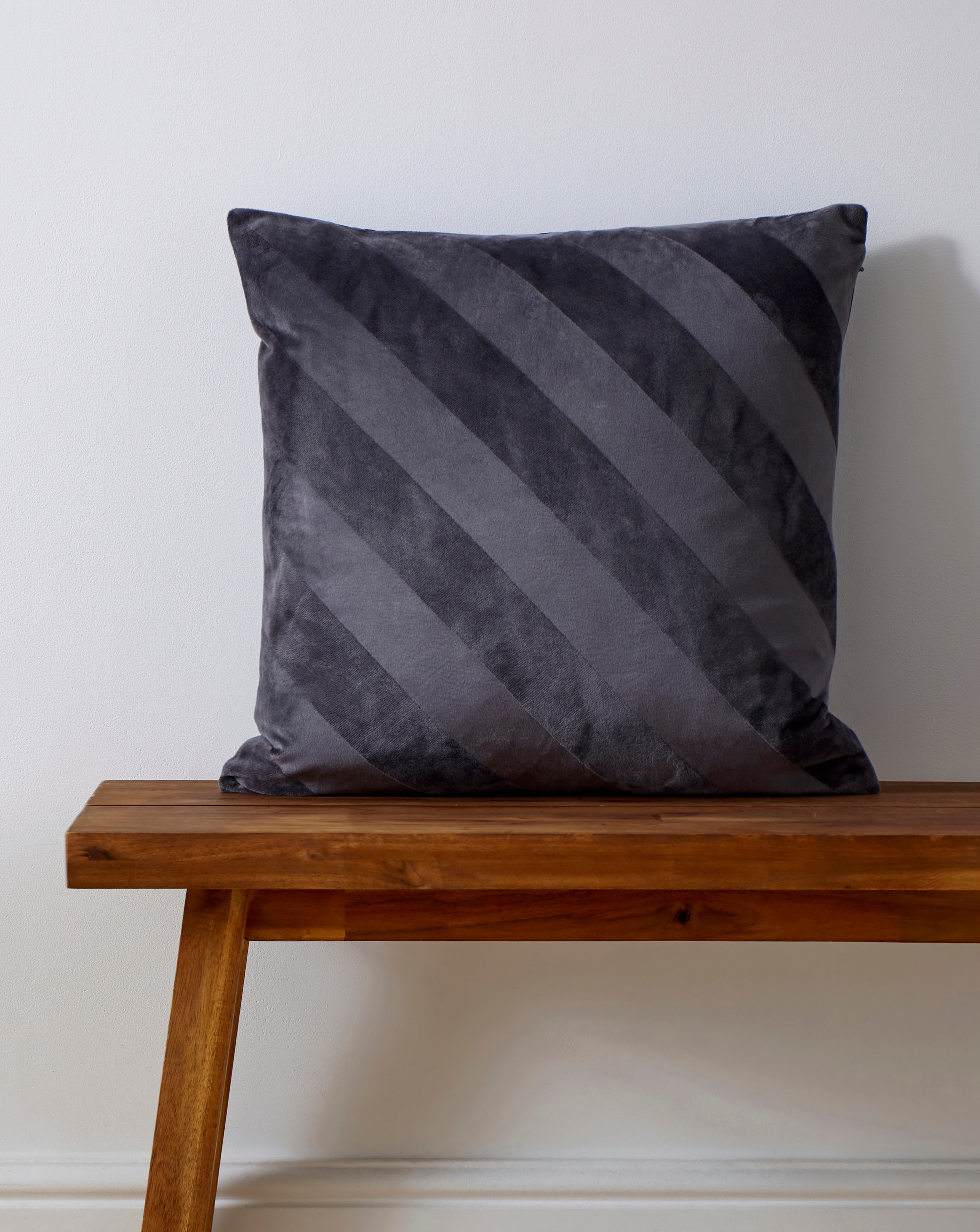 New In - Striped Velvet Cushion