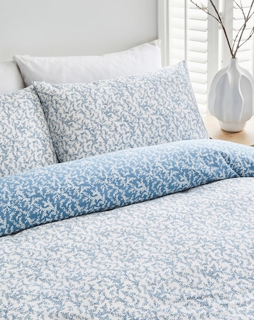 Peyton Mini Blue Leaf Duvet Cover Set