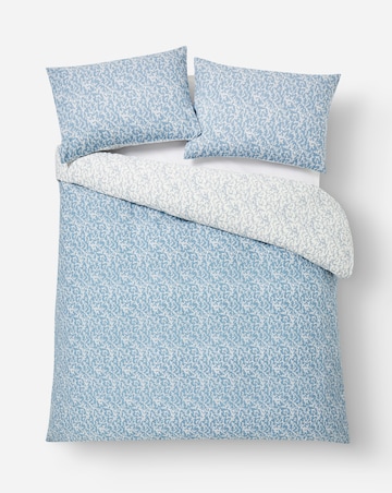 Peyton Mini Blue Leaf Duvet Cover Set