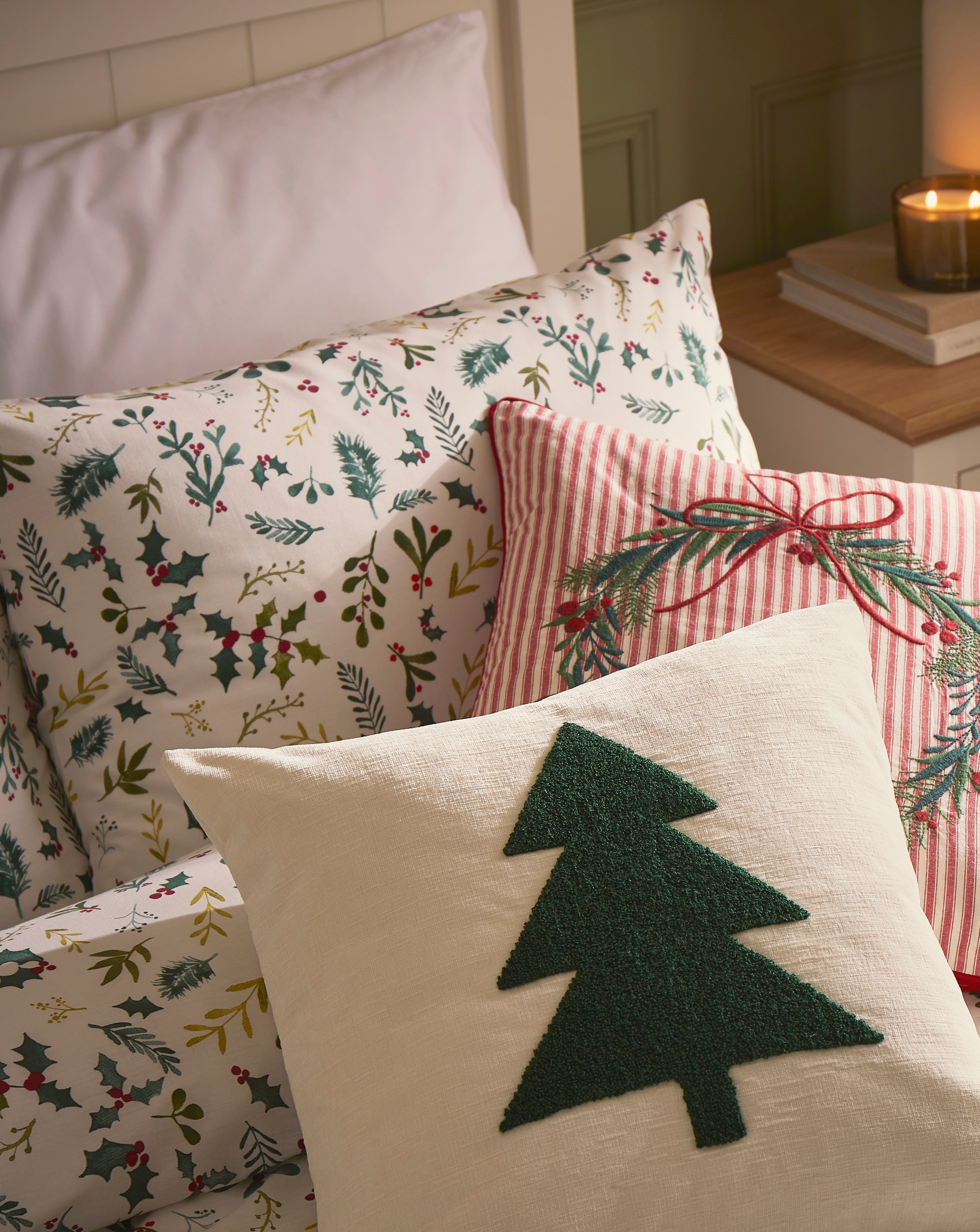 New In - Boucle Christmas Tree Cushion