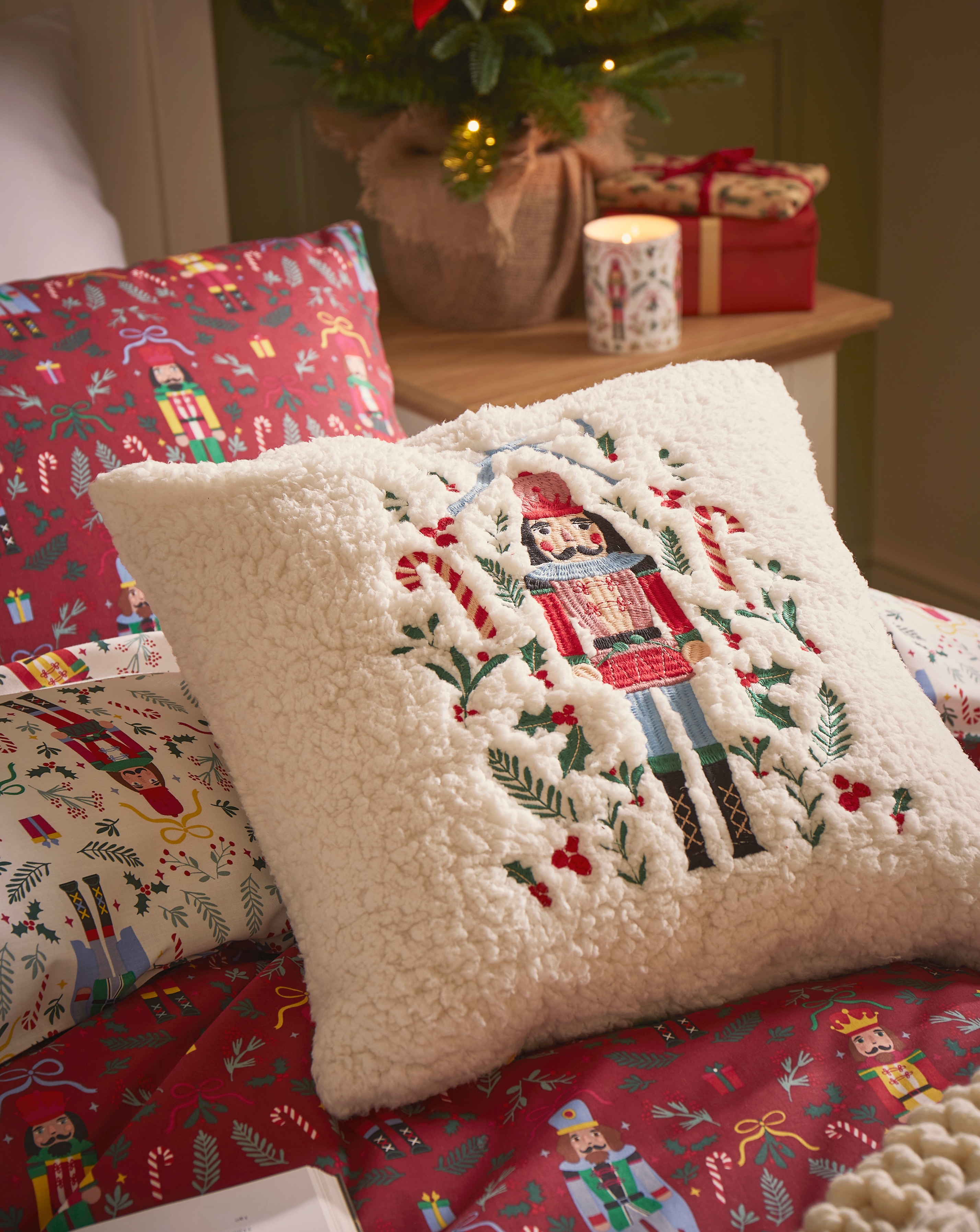 New In - Fleece Nutcracker Cushion