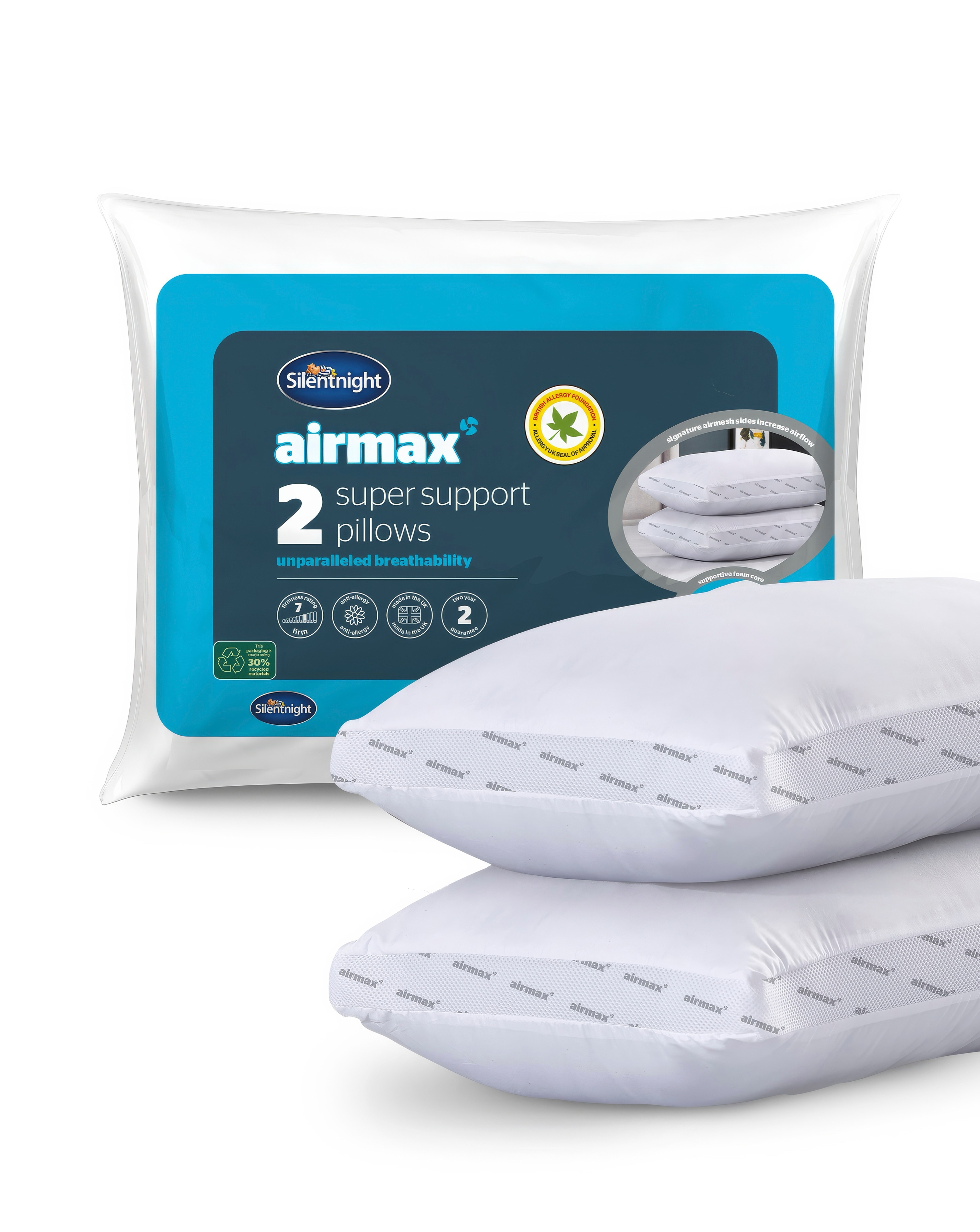 Silentnight 2 Pack Airmax Support Pillow