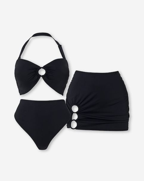 3 Piece Bikini Set - Black
