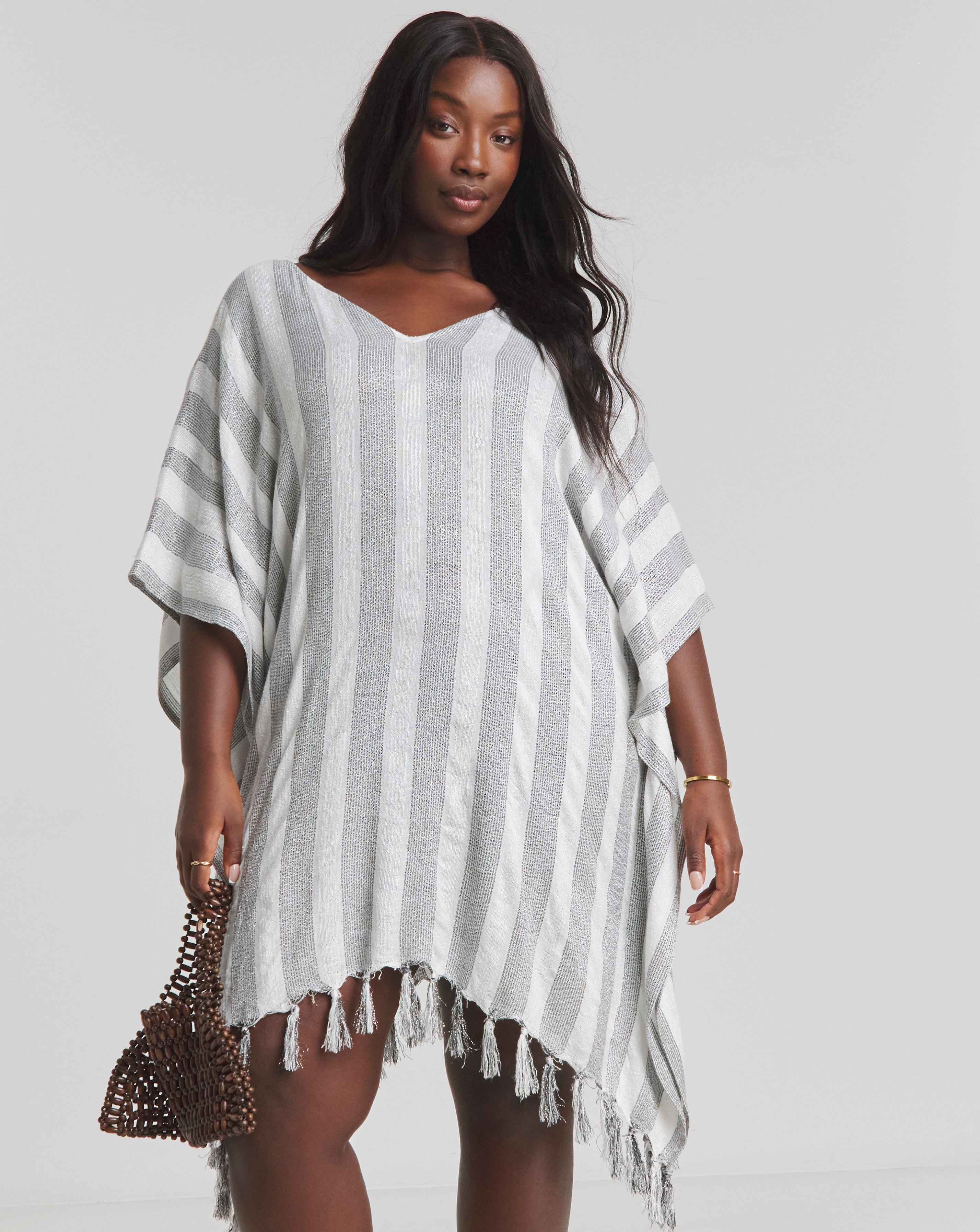 Magisculpt Lurex Tassel Beach Kaftan
