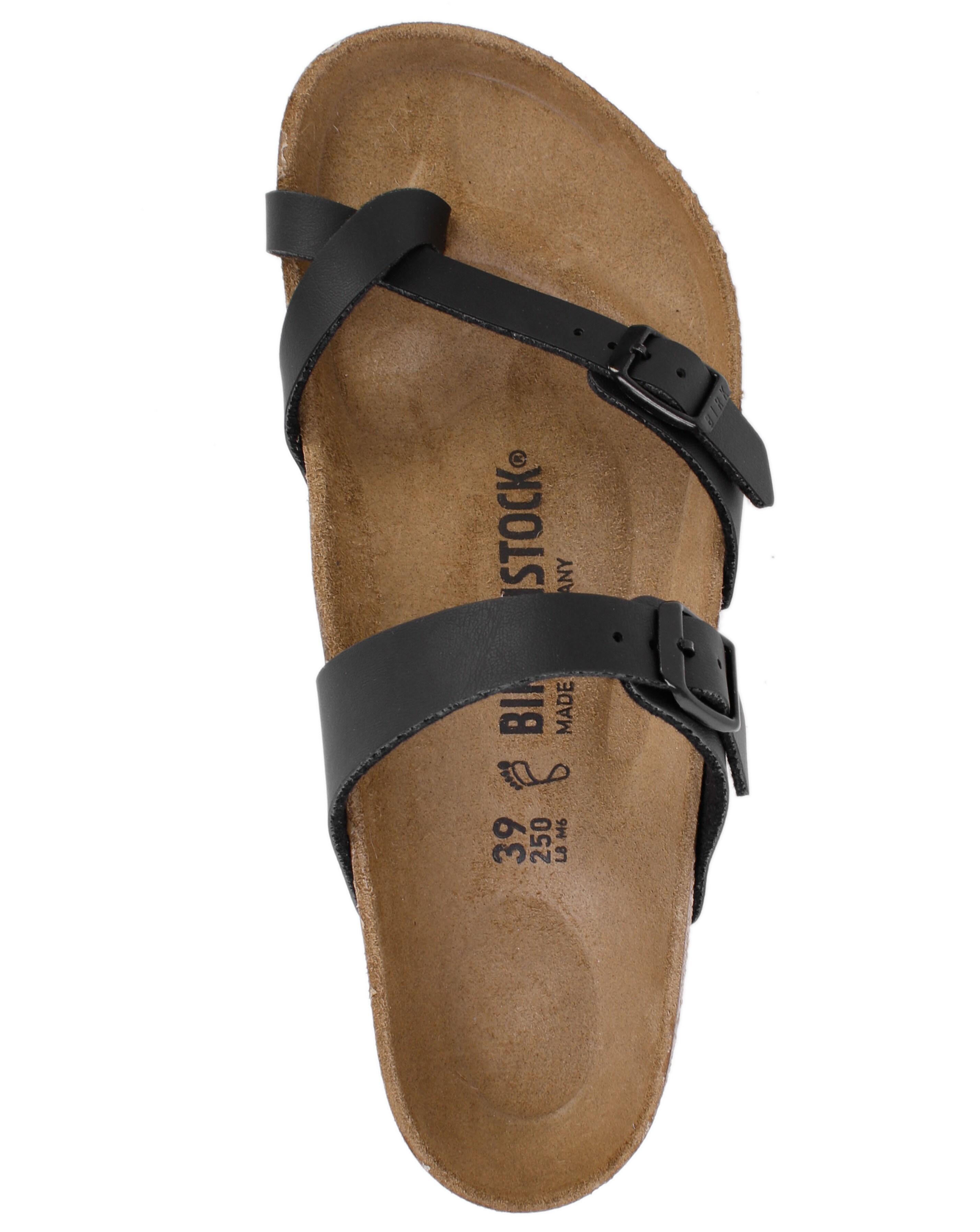 Birkenstock Mayari Black Birko Flor Thong Sandals Standard Fit Simply Be