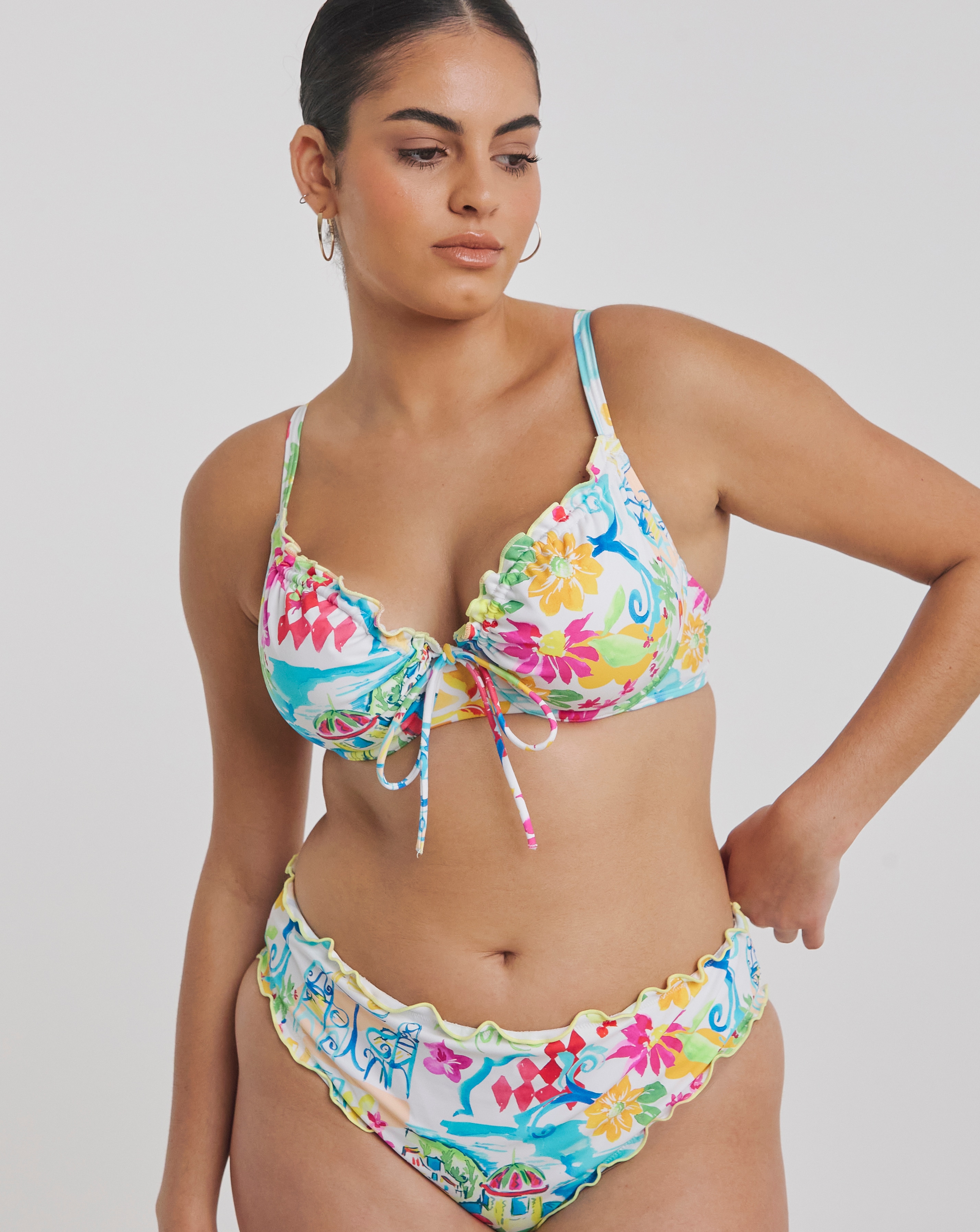 Positano Print Low Rise Bikini Brief