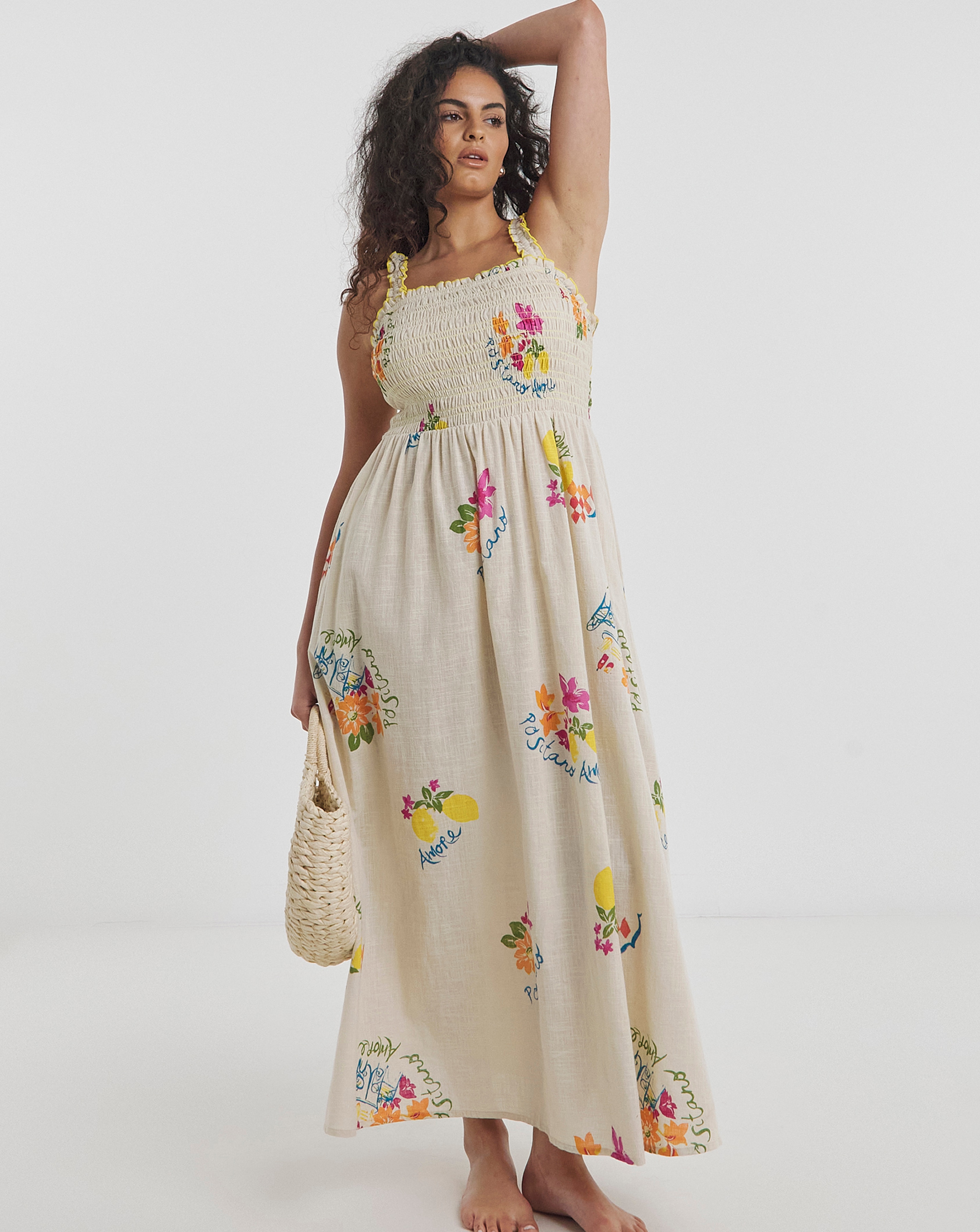 Simply Be Shirred Maxi Beach Dress