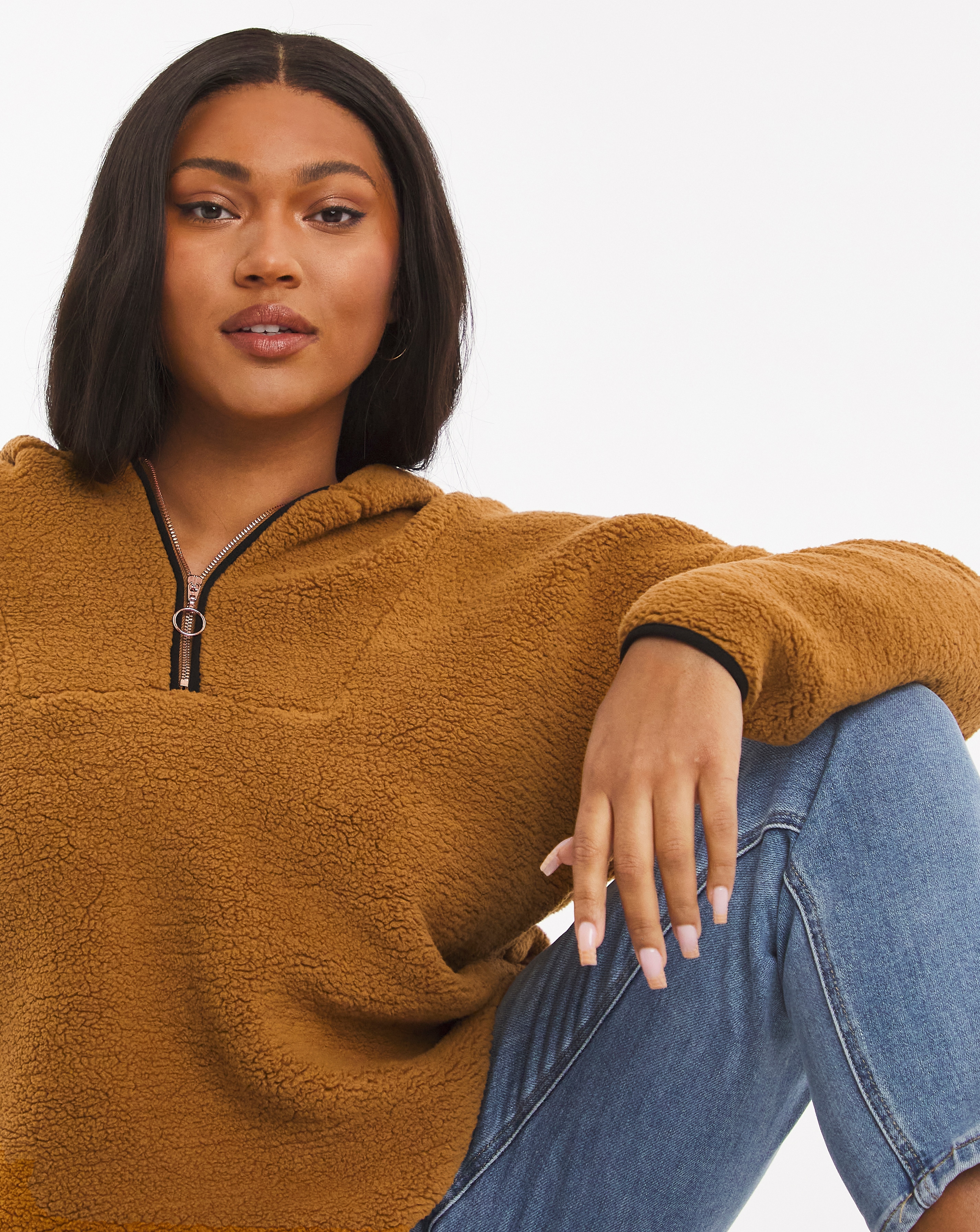 Borg sweatshirt womens sale