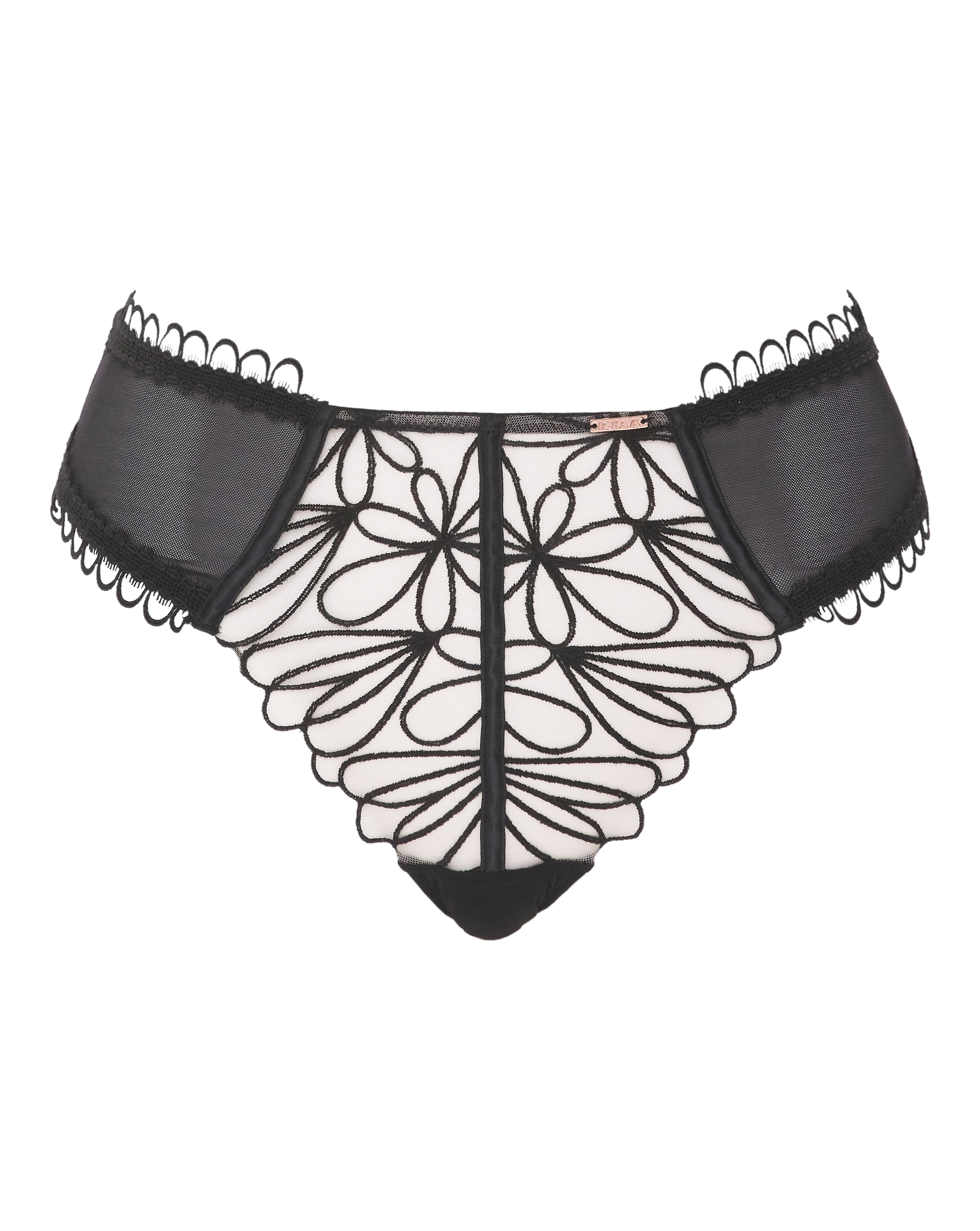 Figleaves Curve Curve Artistry Thong In Black | UK Size 12 Women's