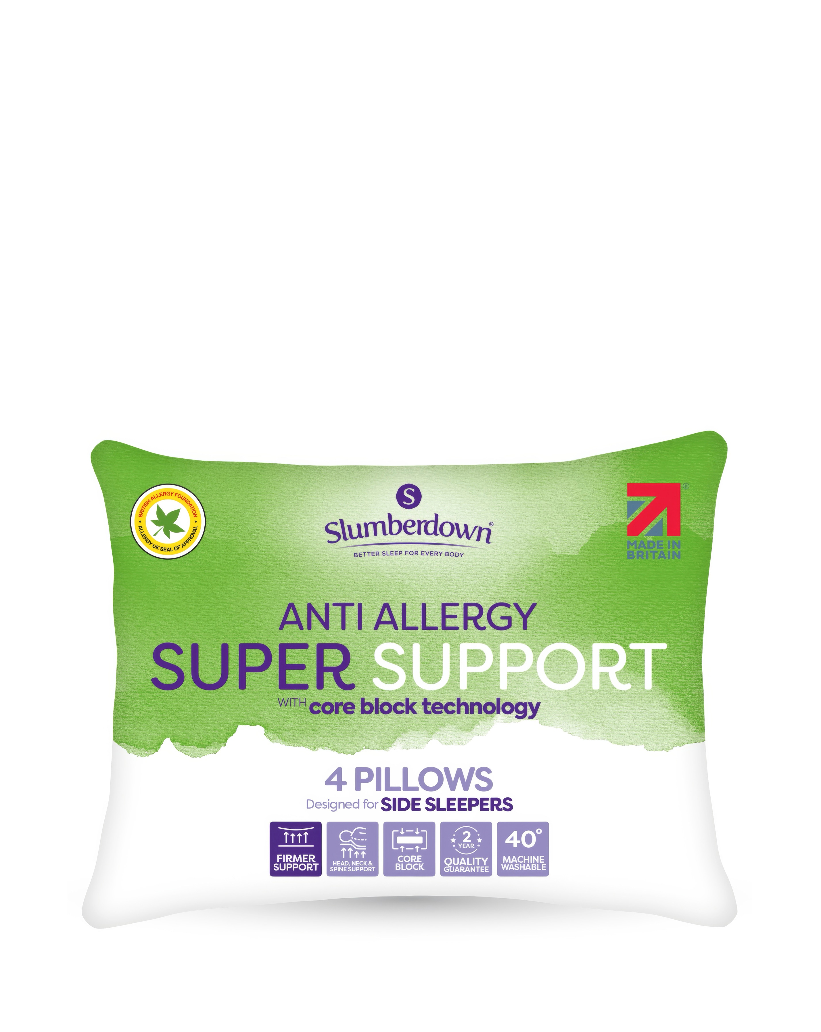 New In - Slumberdown SS Anti Allergy 4 Pack