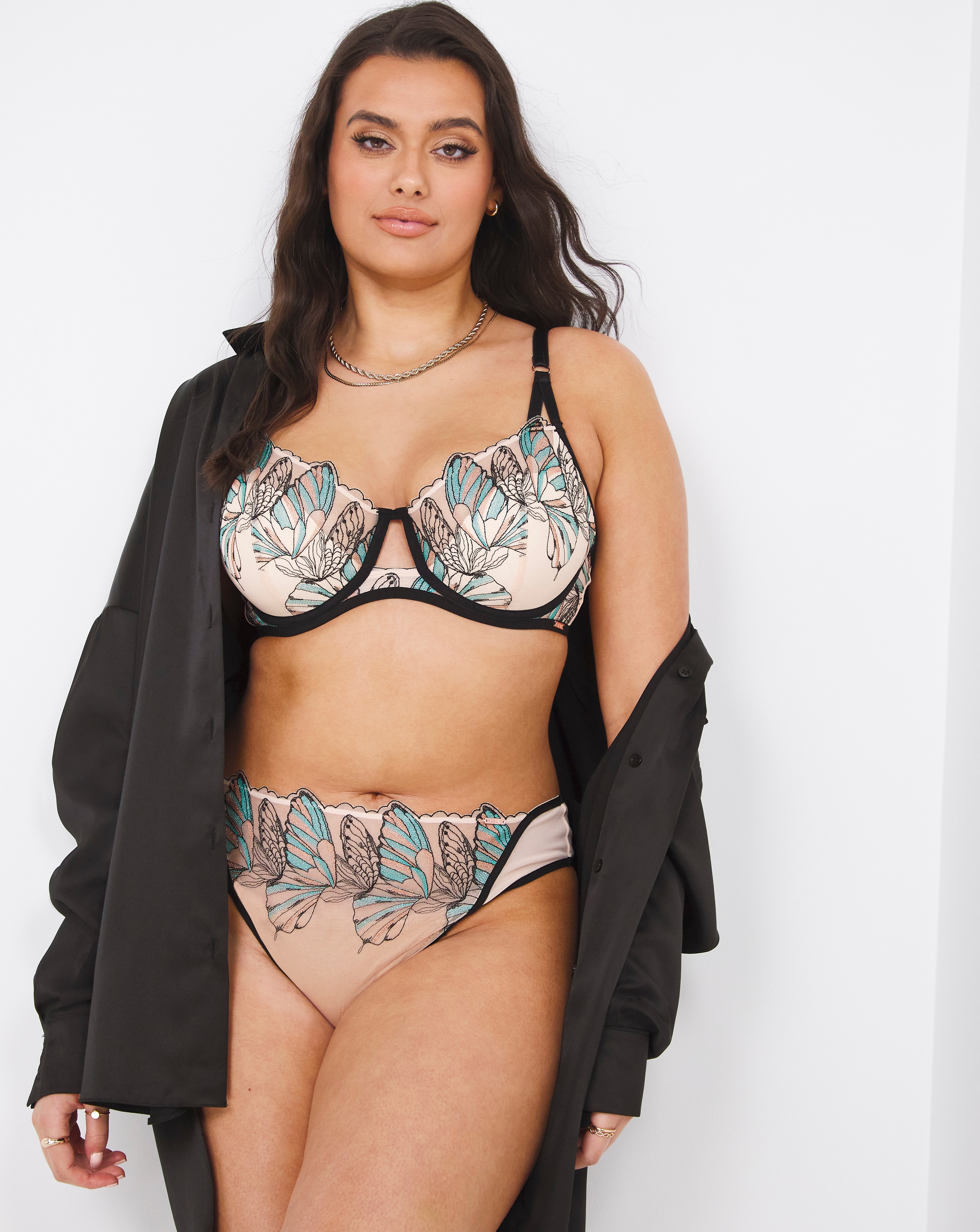 Figleaves Curve Plus Size Curve Butterfly Brazilian In Butterfly | UK Size 18 Women's