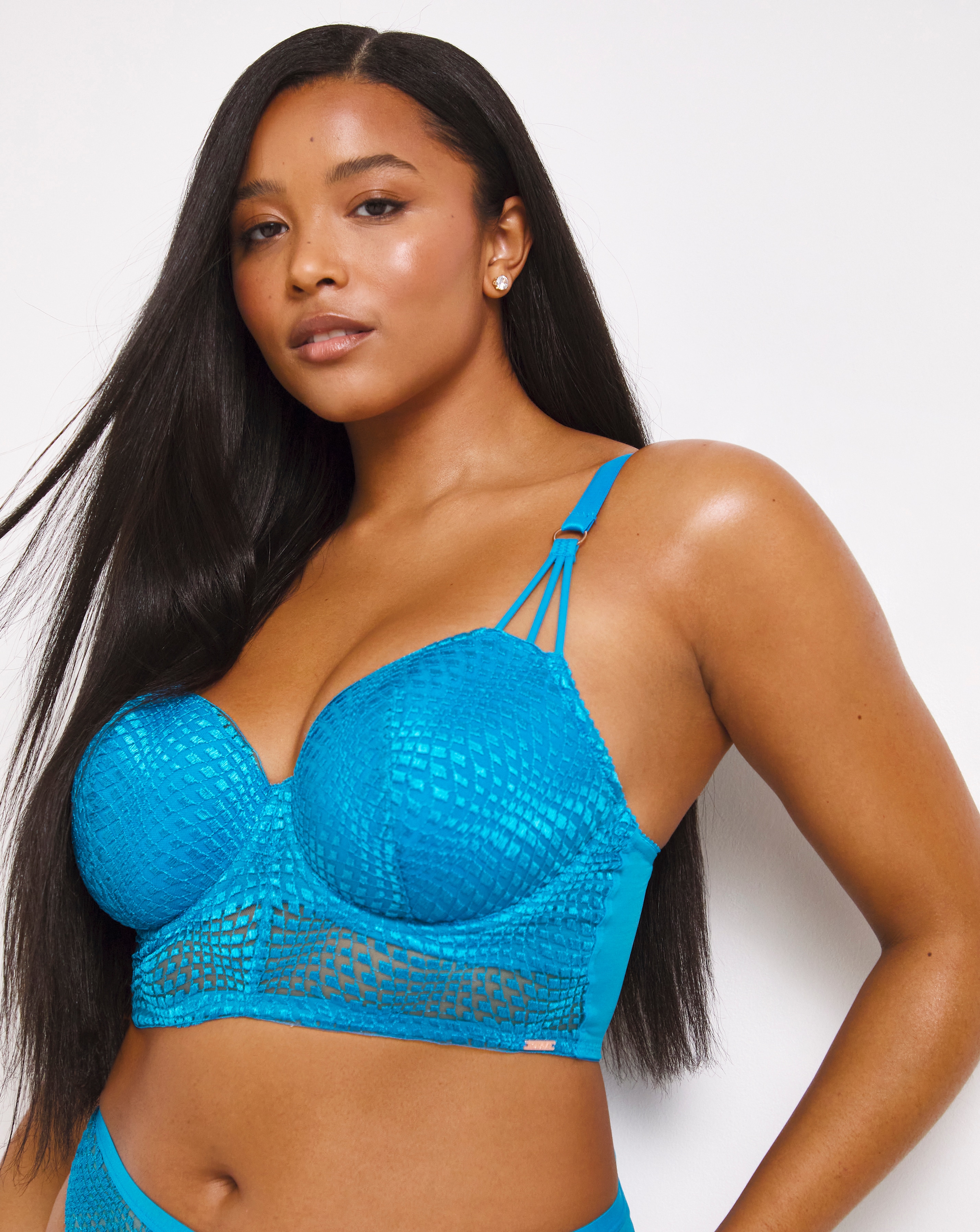 Figleaves Curve Curve Amalfi Wave Thong In Blue | UK Size 12 Women's