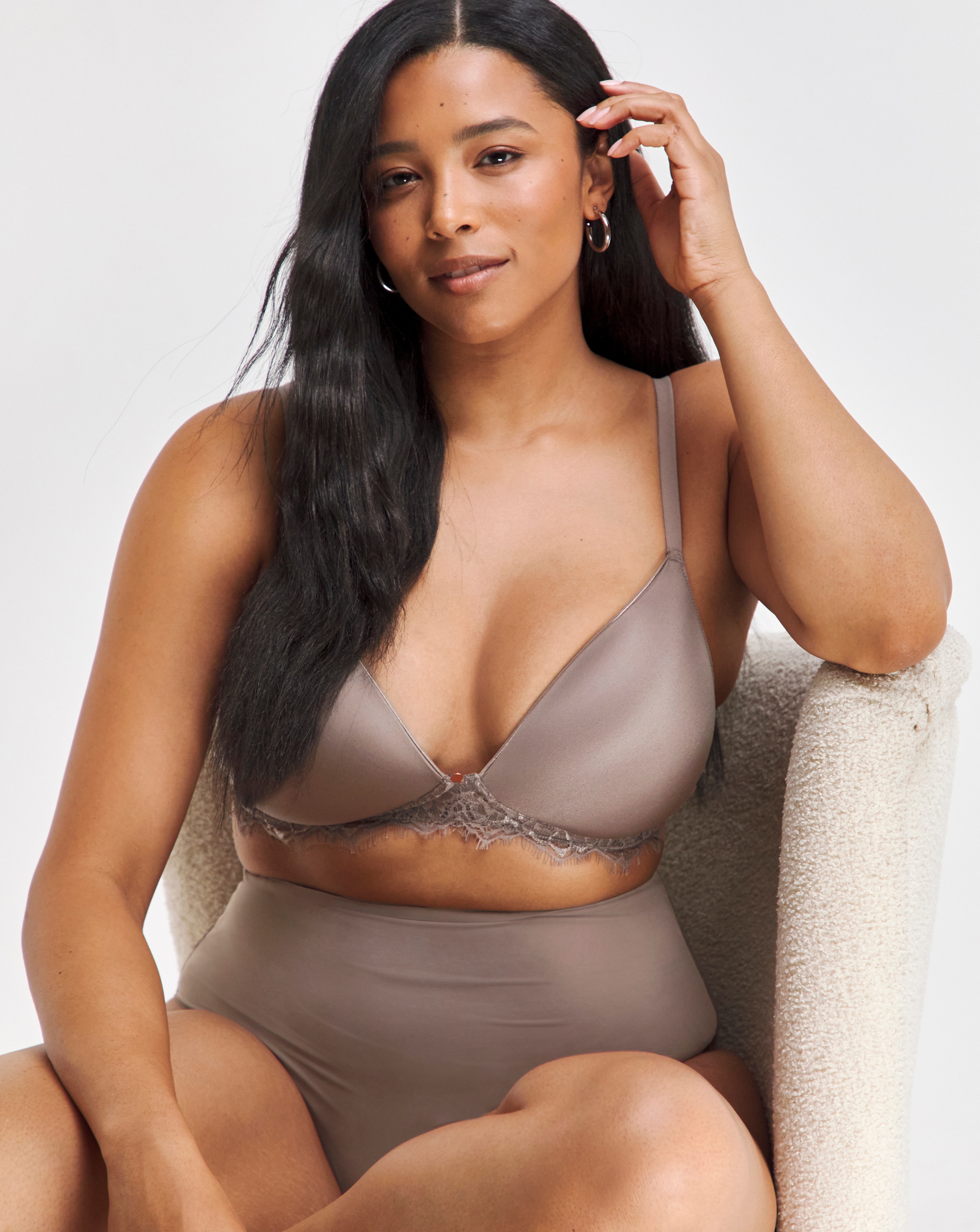 Figleaves Smoothing Non Wired Padded Bra - Mocha - Size 32B - Women's