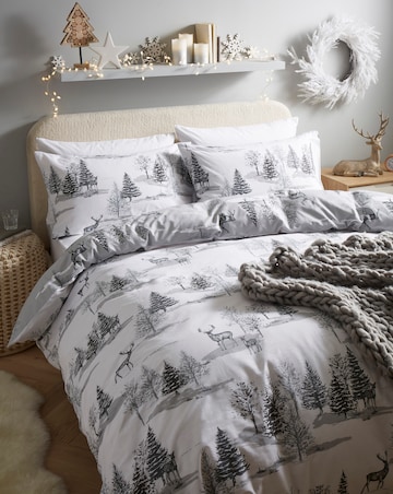 Winter Stag 100% Cotton Duvet Cover Set